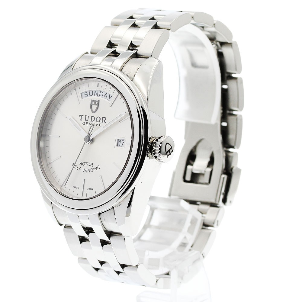 TUDOR Glamor Date Day 56000 Silver Dial Automatic Men’s Watch_952736