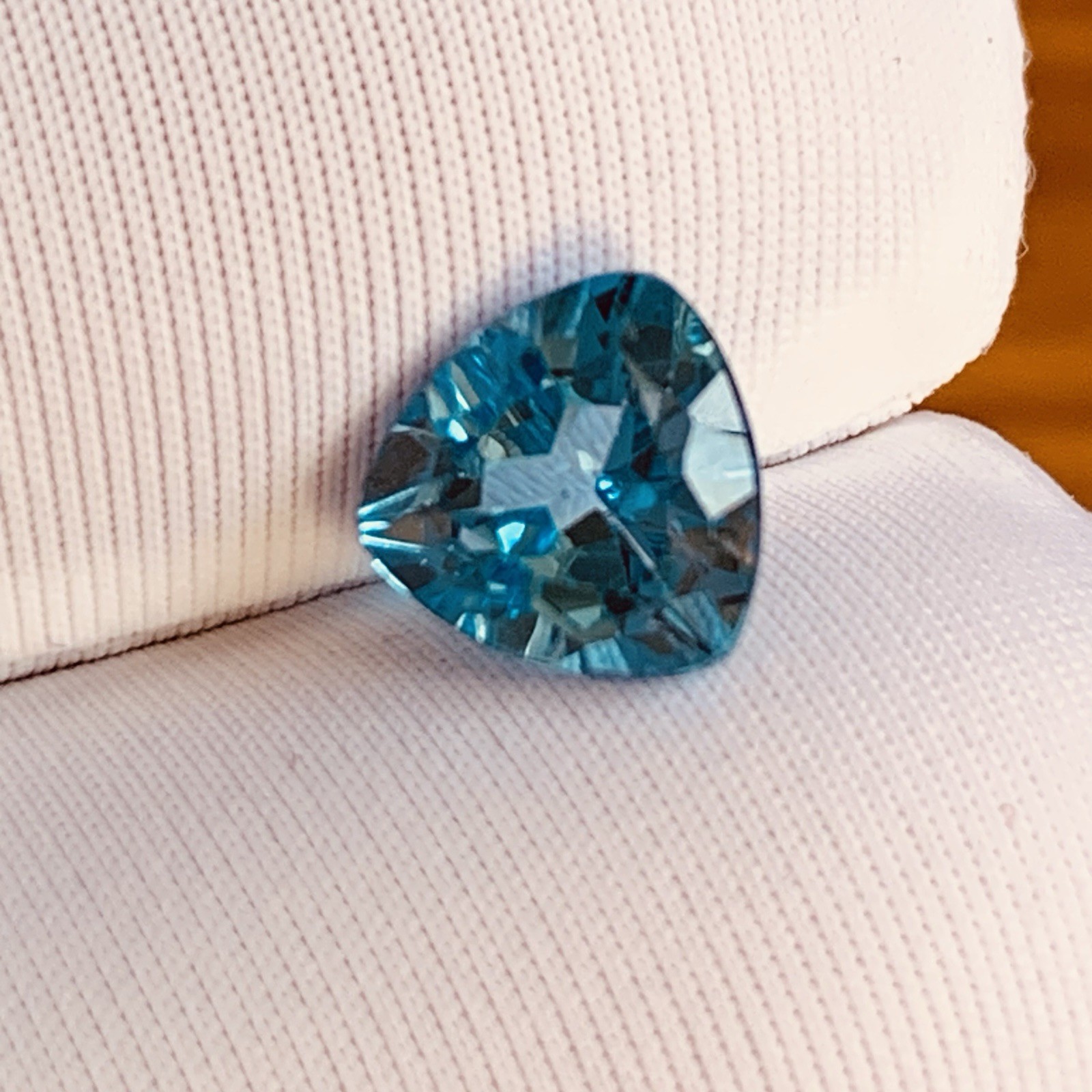 Elegant Swiss Topaz Faceted Trillion, 7*7*5mm Size, 1.65cts