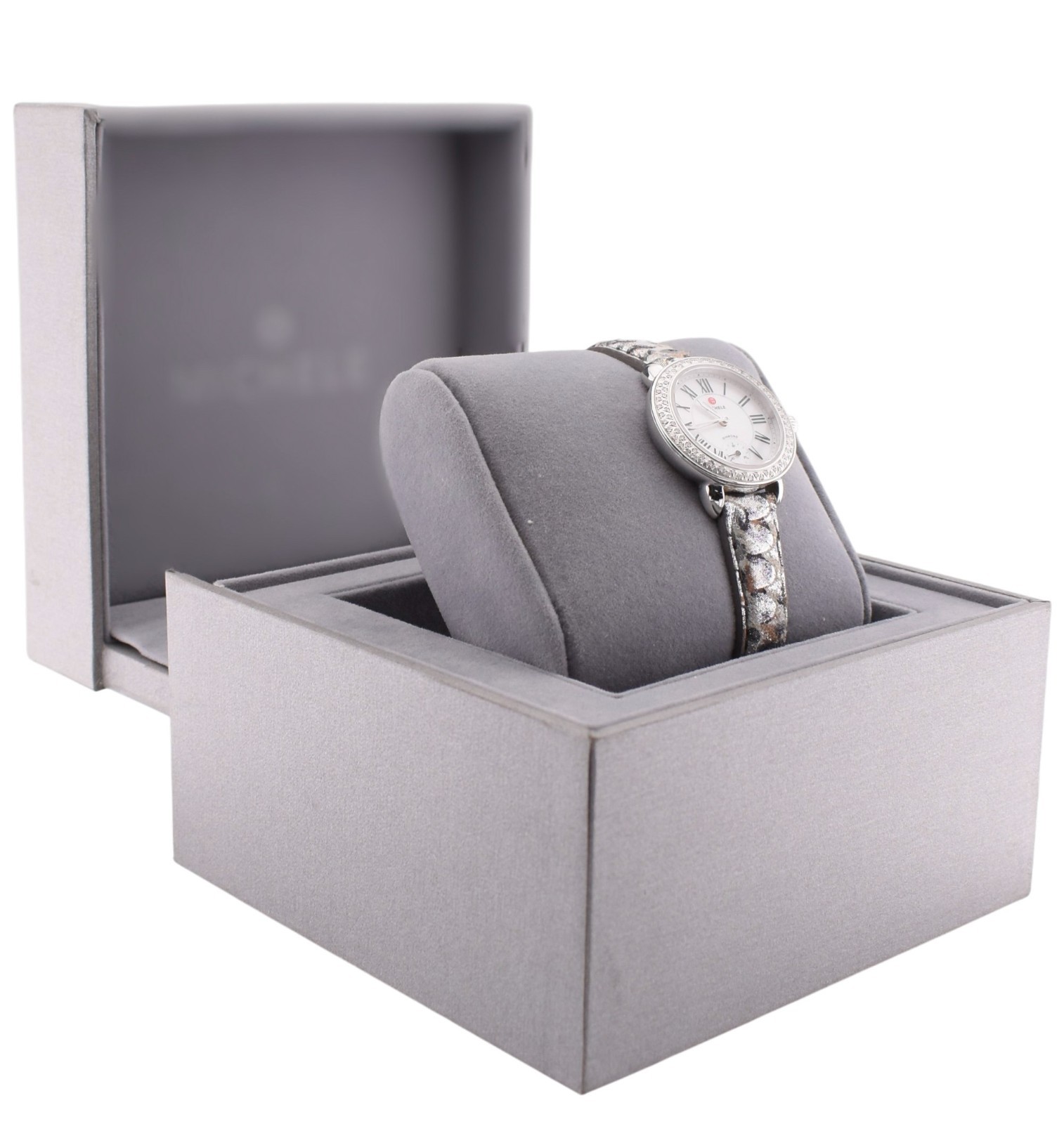 NEW Michele Serein Petite 28mm Diamond Watch Swiss Quartz MW21E01A1025 $1715.0
