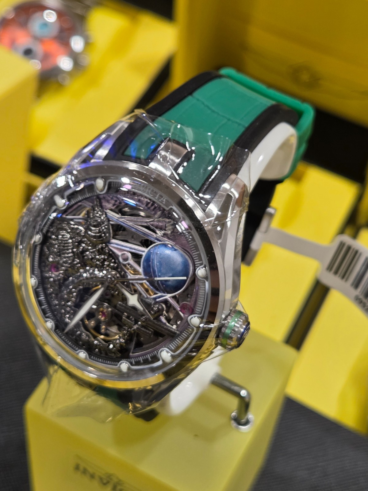 69528 Invicta Celestial Naosia Automatic Watch w/ Skeleton Dial -44.5mm, Green