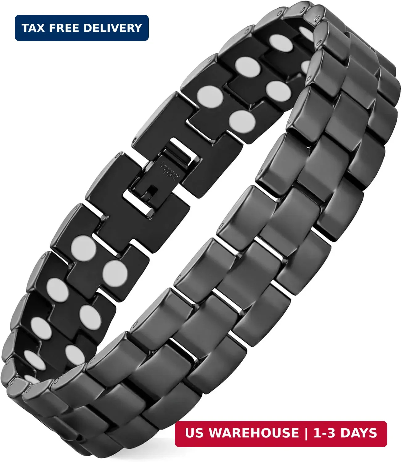 MagEnergy Mens Copper Magnetic Bracelets, 99.9% Pure Copper Bracelet with Double