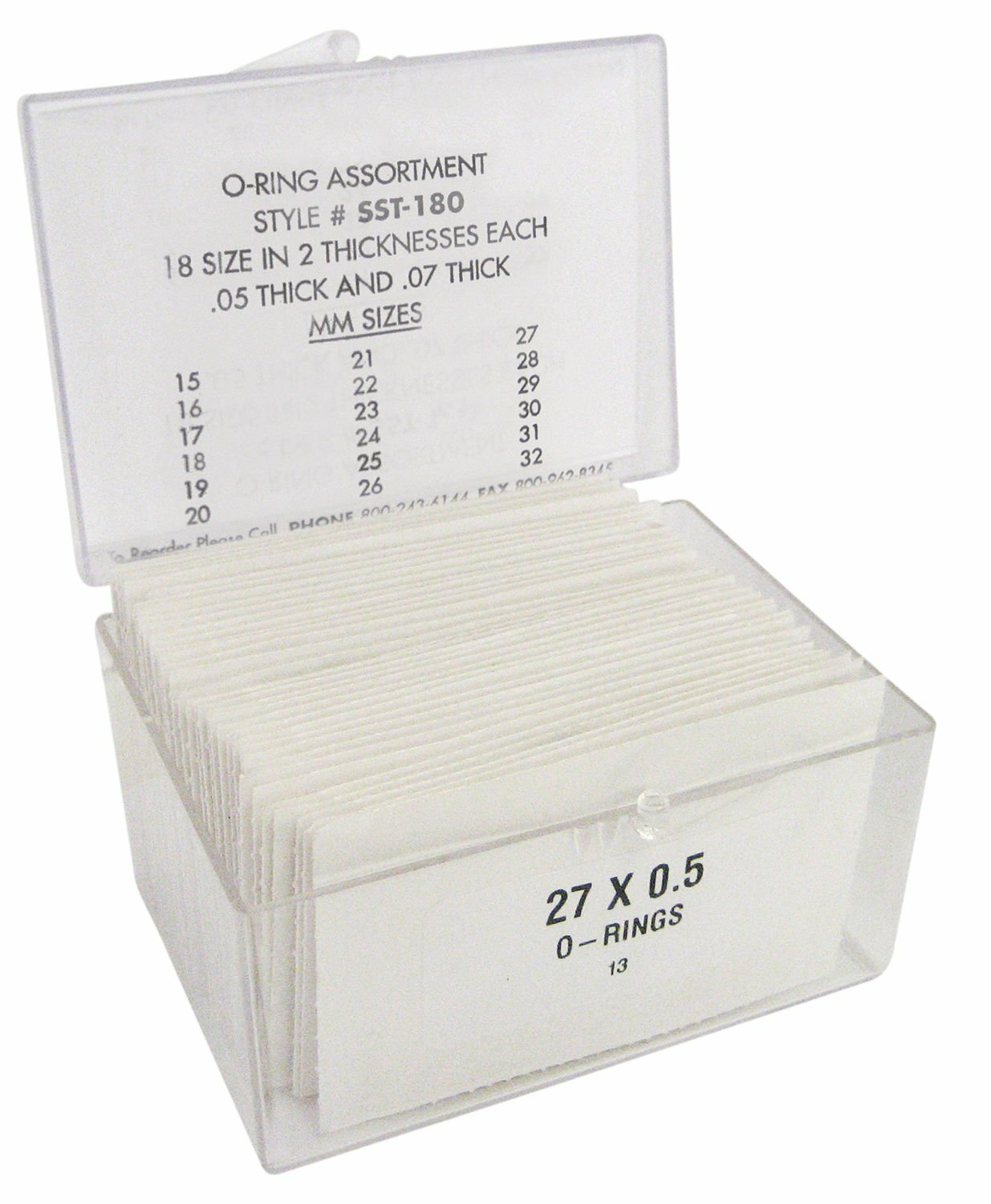 Deluxe “O” Ring Gaskets – 100pc Assortment – 18 Sizes from 15mm to 3mm
