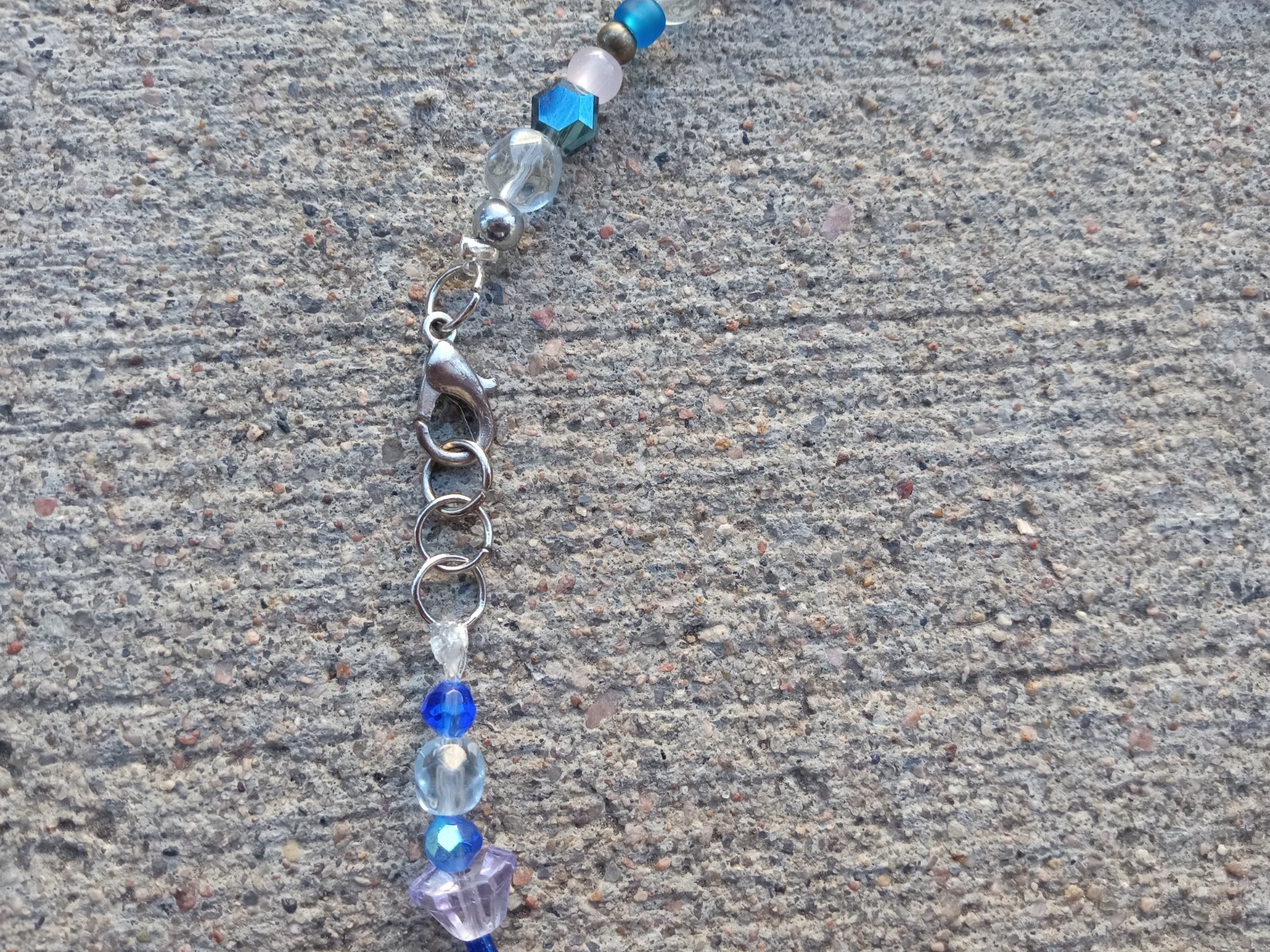 Blue Crystal Beaded Necklace