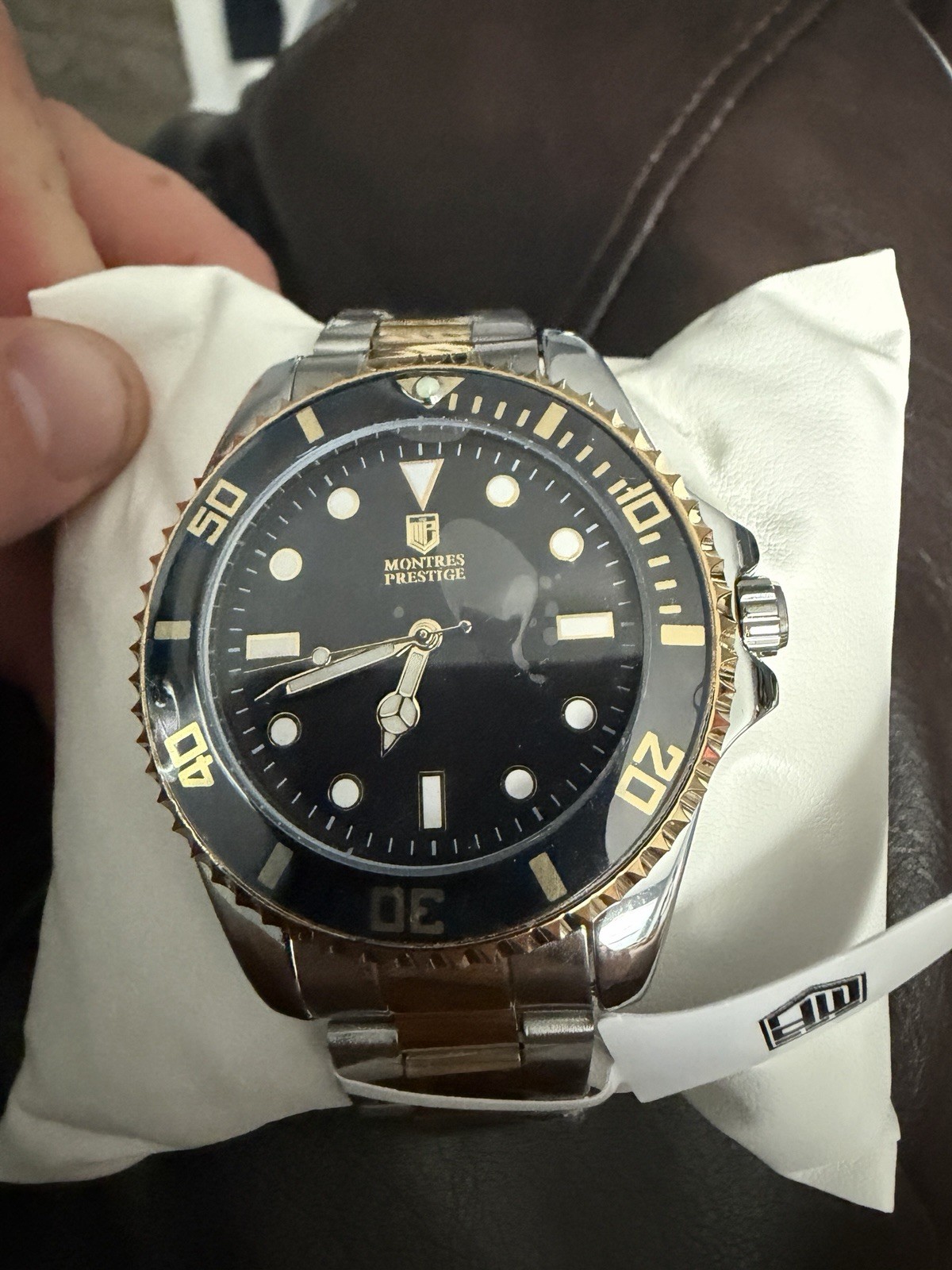 Invicta x Montres Prestige Men’s Watch 42mm Gold/Black- $195