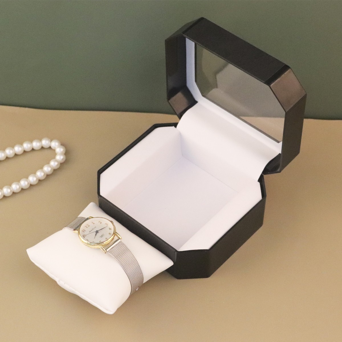 Single Watch Display Box Case Jewellry Storage Organizer With Pillow High-End