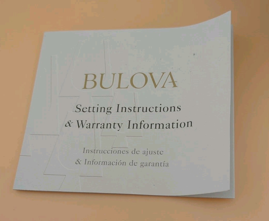 Bulova 96B149 Mens Stainless Steel Watch Black Dial Original Packaging & Parts