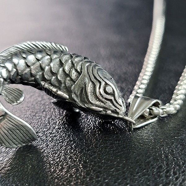 Koiran Koi Fish Titanium Pendant Necklace Vintage