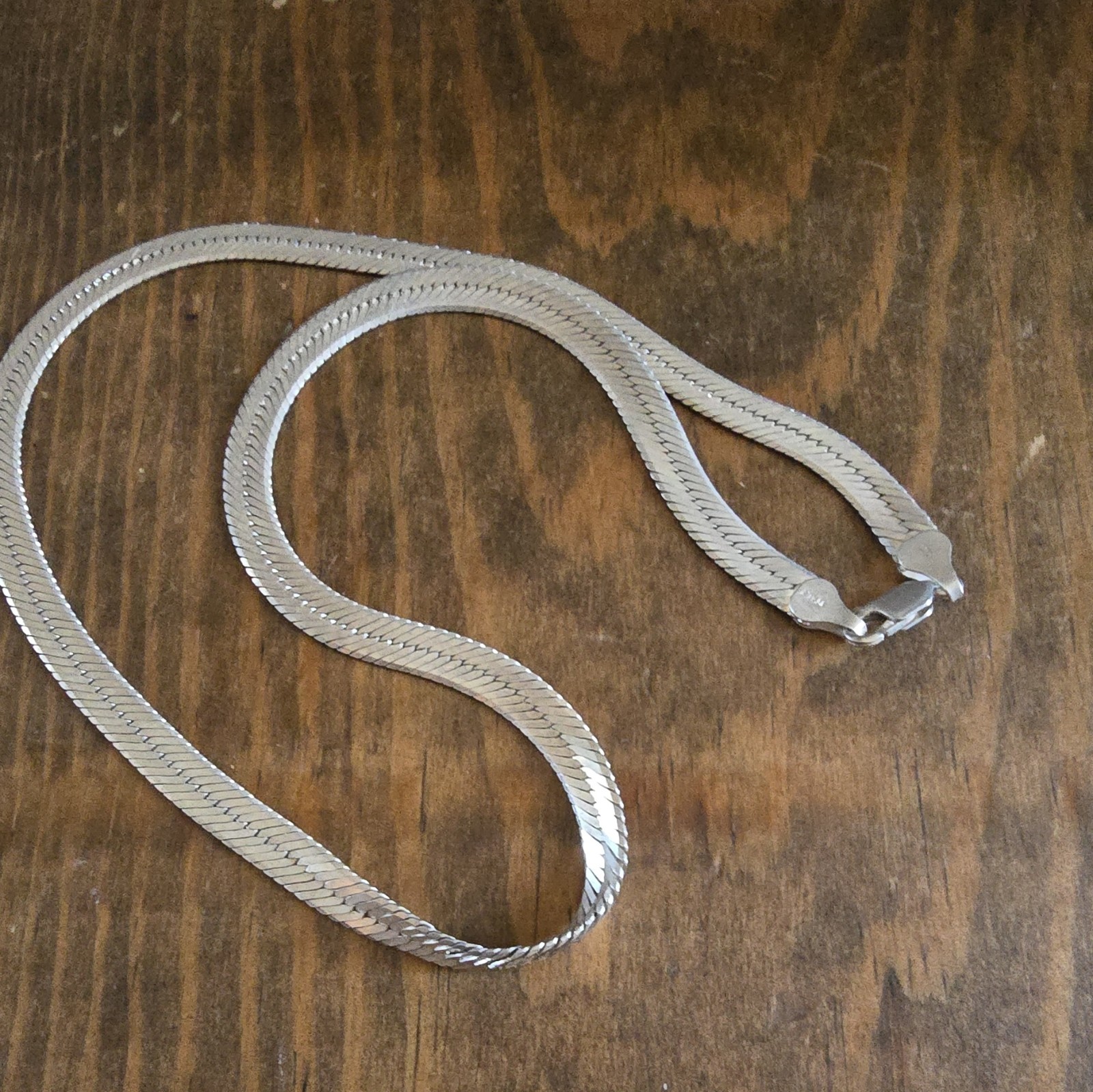 925 Sterling Silver Italian Chain Necklace w/ Lobster Clasp, Italy Sourced