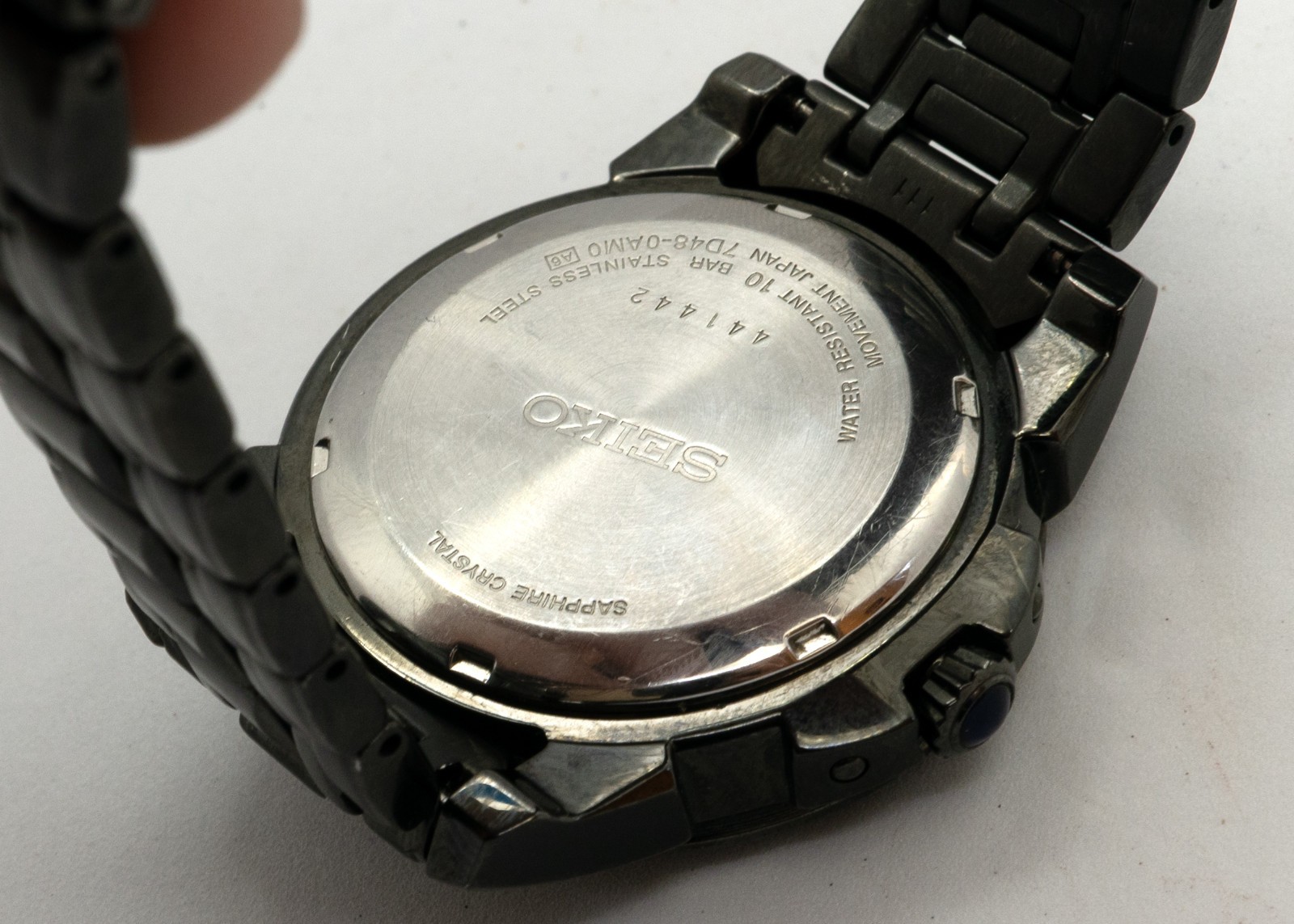 Seiko Premier Kinetic Perpetual Big Date Black Sapphire 7D48-0AM0| New Cap & Kit