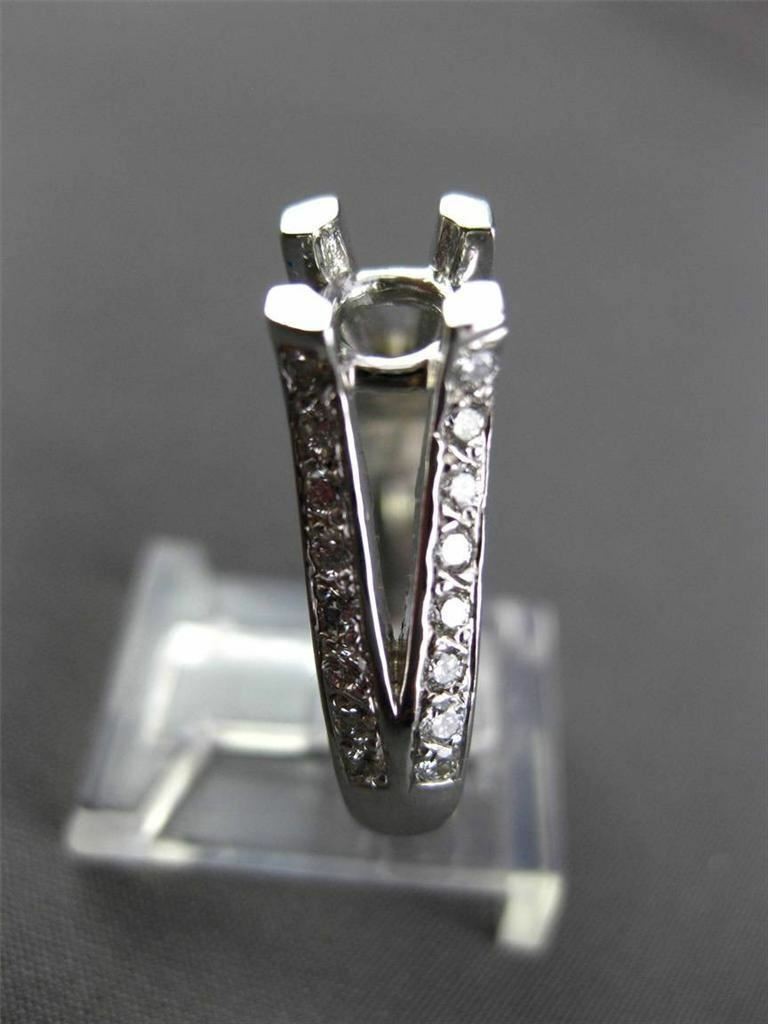 ESTATE .64CT DIAMOND 14K WHITE GOLD 3D TENSION SEMI MOUNT ENGAGEMENT RING #17691