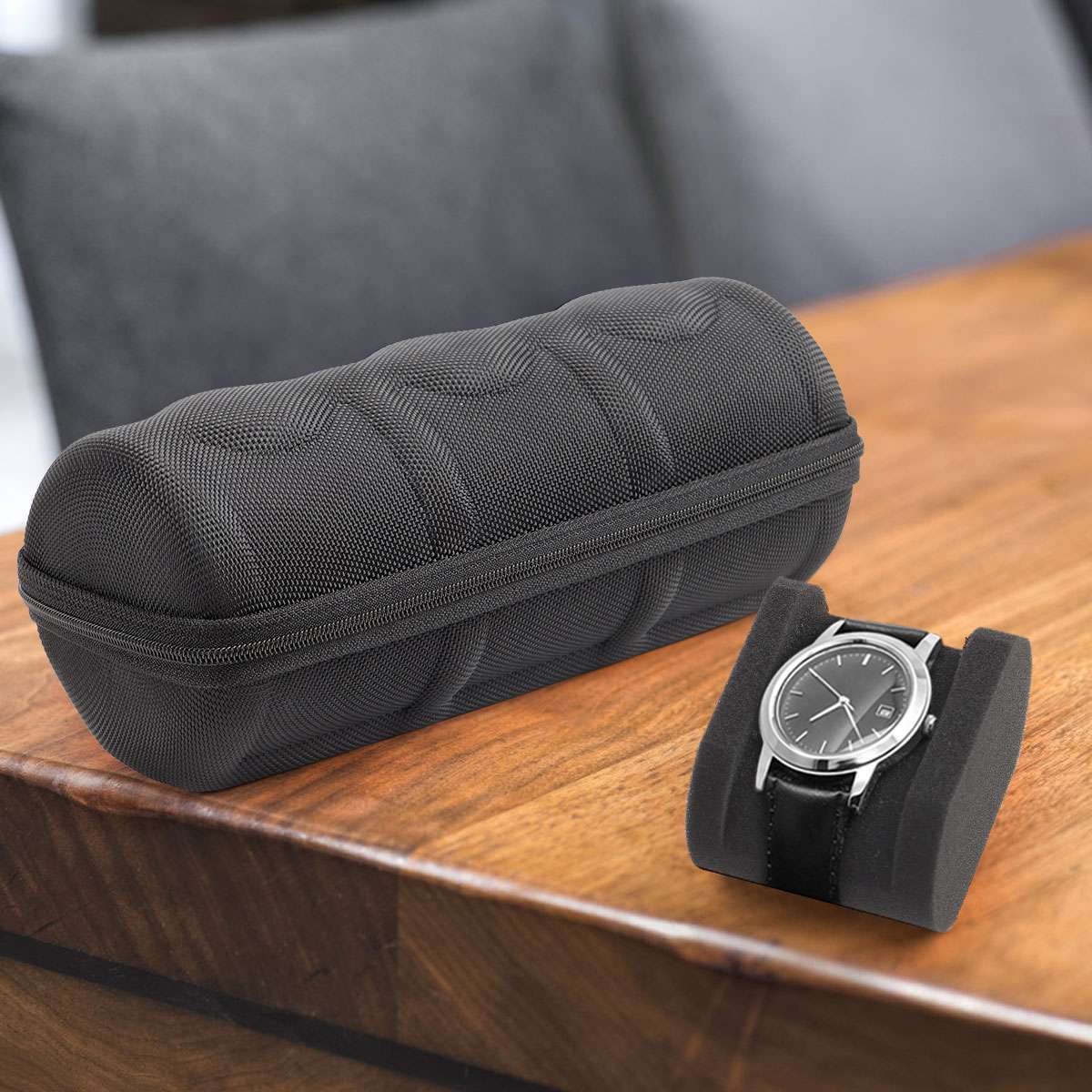 3Slot Travel Watch Roll Case Wristwatch Display Case Watch Storage Box Organizer