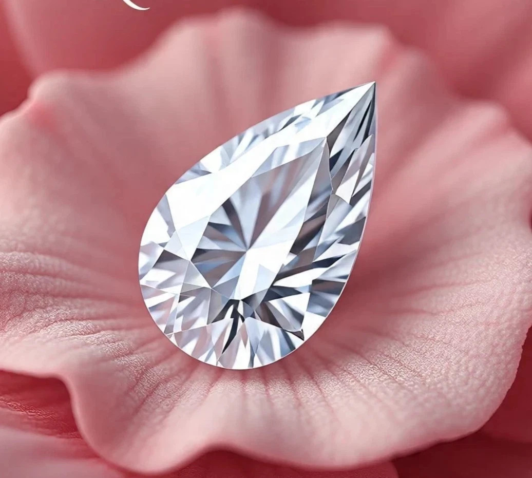 2.50 CT Natural White Diamond Pear Cut 8×10 mm VVS1 D Grade IDGL Certified