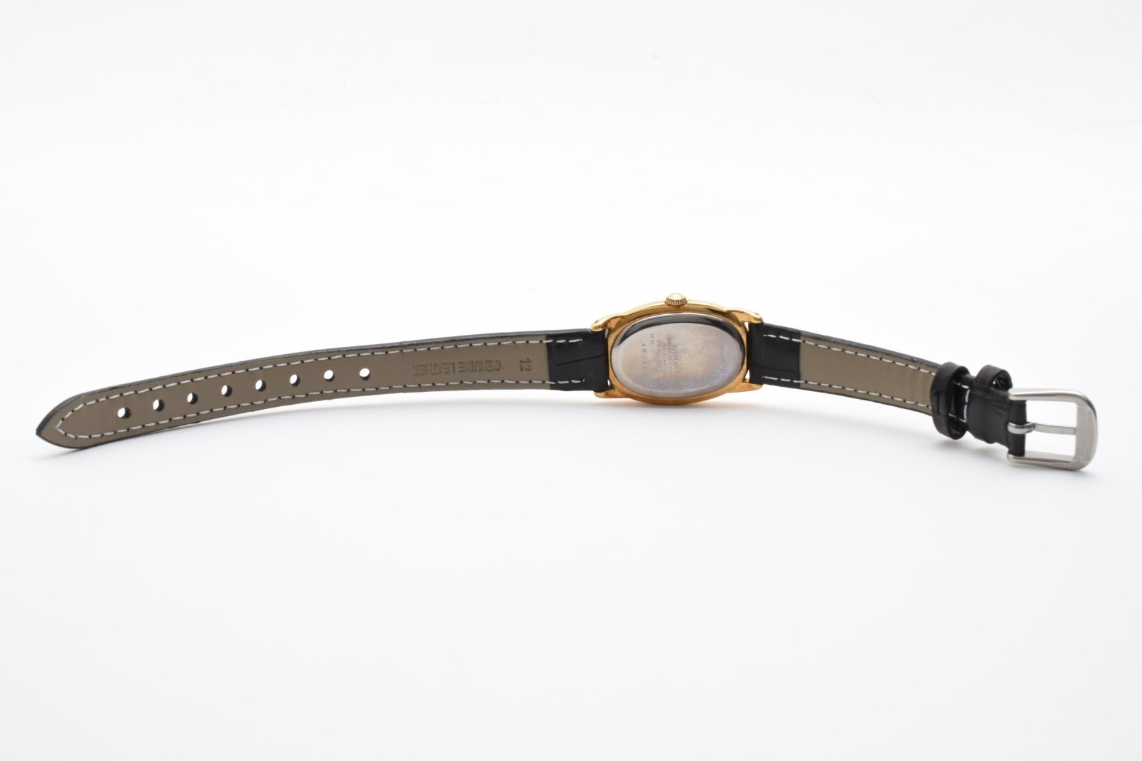 [Exc+5] Seiko Noie 1F21-5B70 Gold Oval Dial Quartz Women’s Watch 21mm Japan