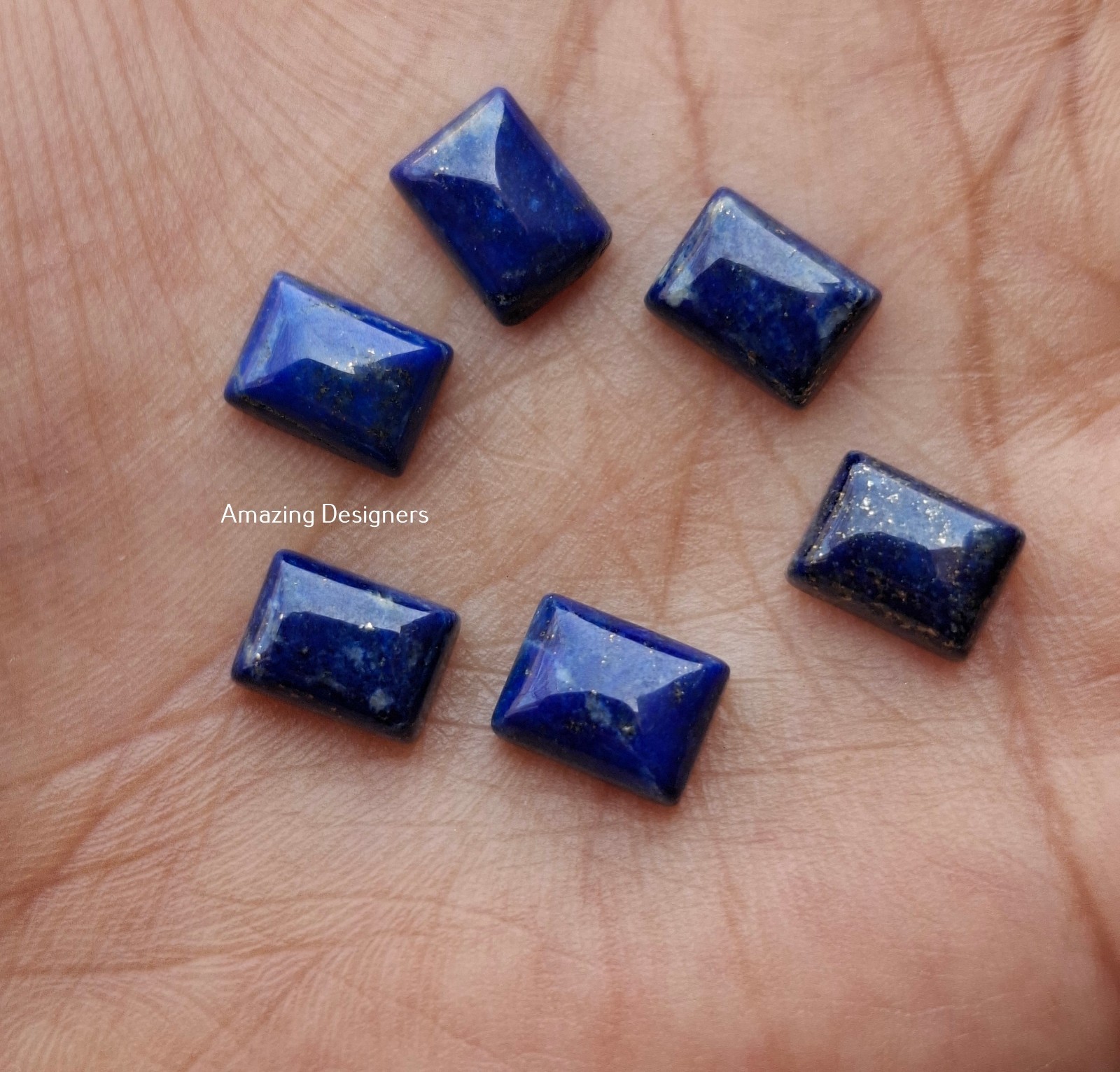 Natural Lapis Lazuli Rectangle Cabochon 6x8mm to 20x25mm Loose Gemstone