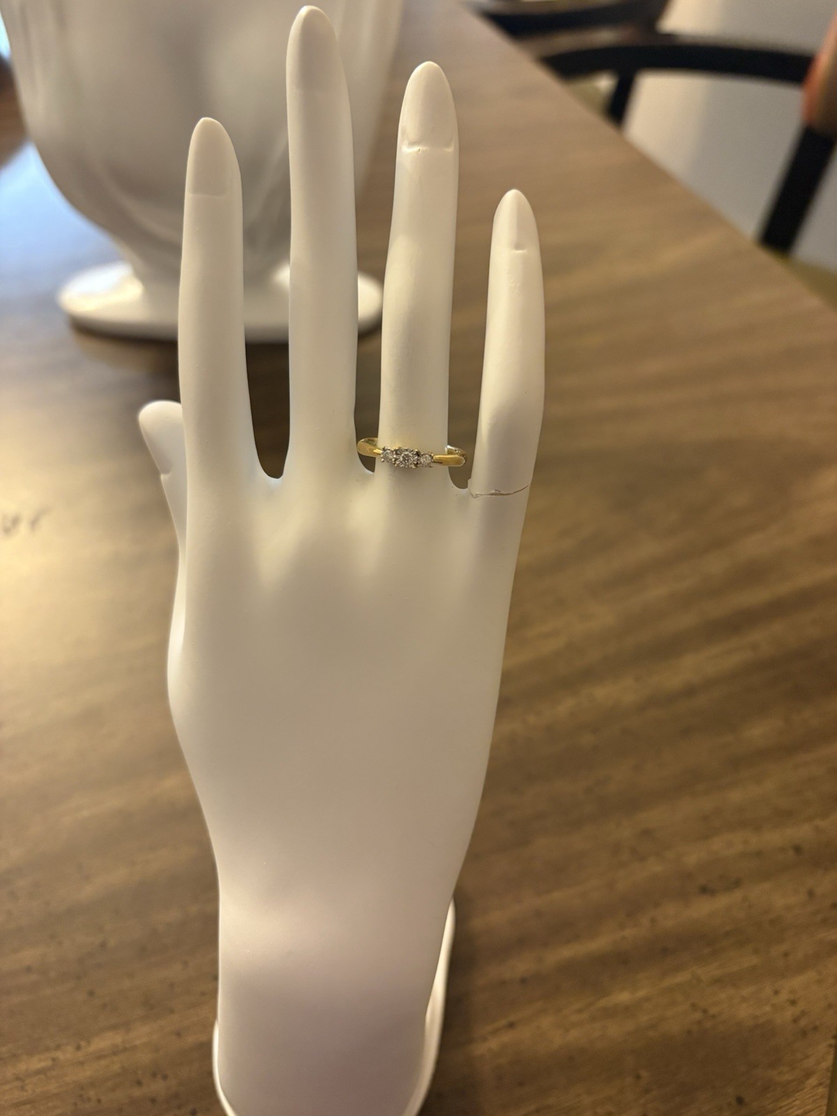 0.1 CT Lab Created Diamond Three-Stone Ring Past Present Future Sterling Silver