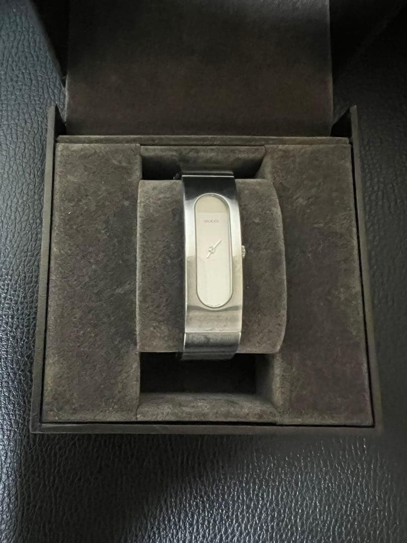 Gucci Bangle Watch Silver Quartz 14.0–14.5 in with Box