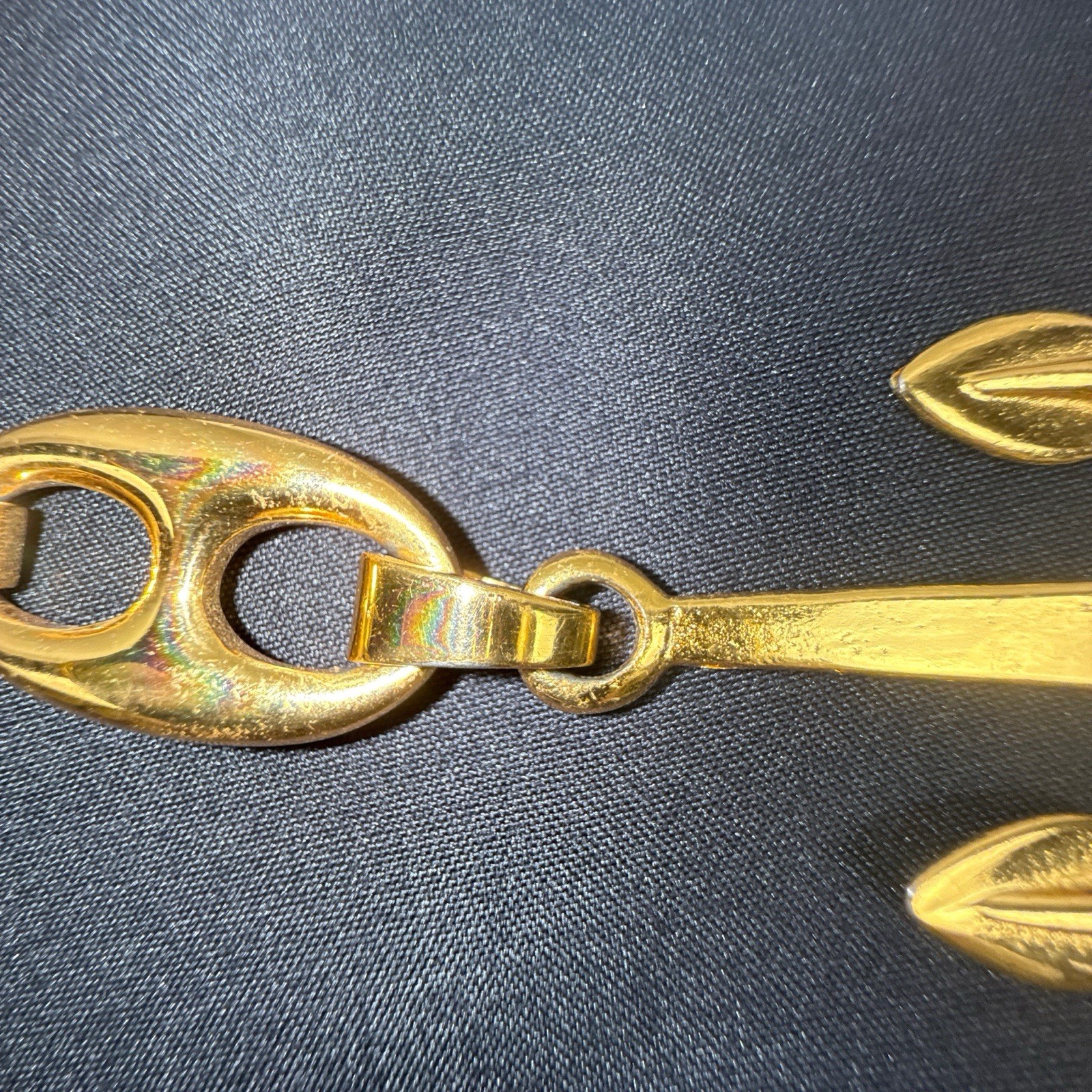 Gucci Mariner Chain Link Belt / Necklace, Anchor Charm, Gold Tone, W Box, COA