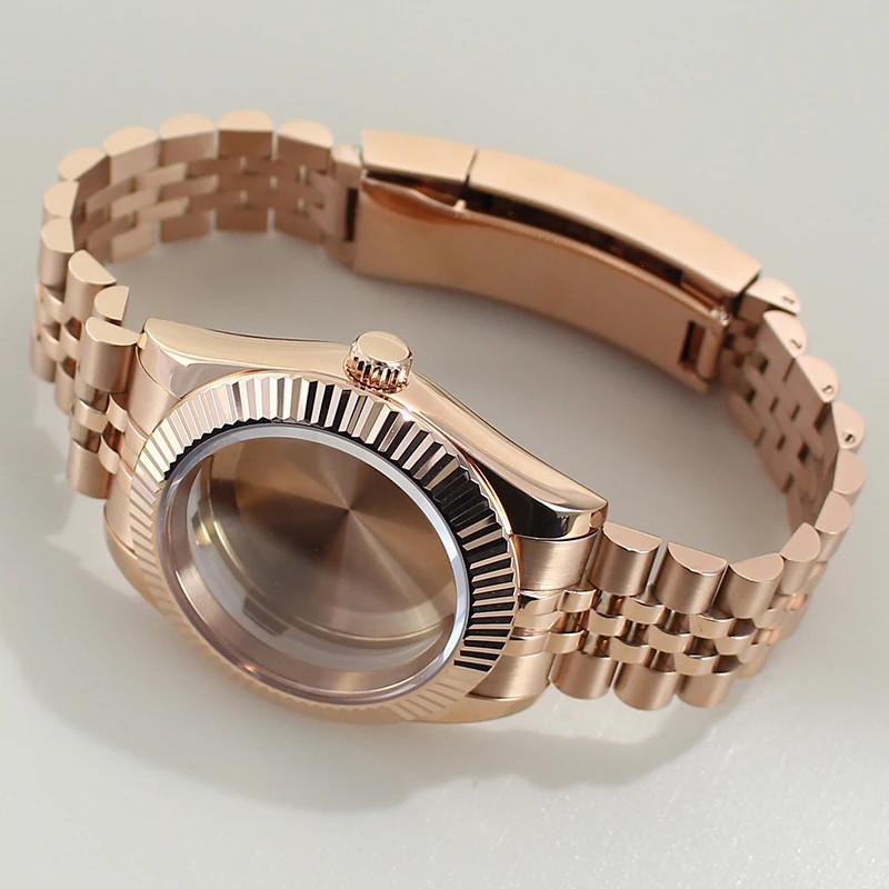 39mm 36mm Fluted Watch Case Jubilee For Seiko NH35 NH36 NH38 NH34 Miyota8215