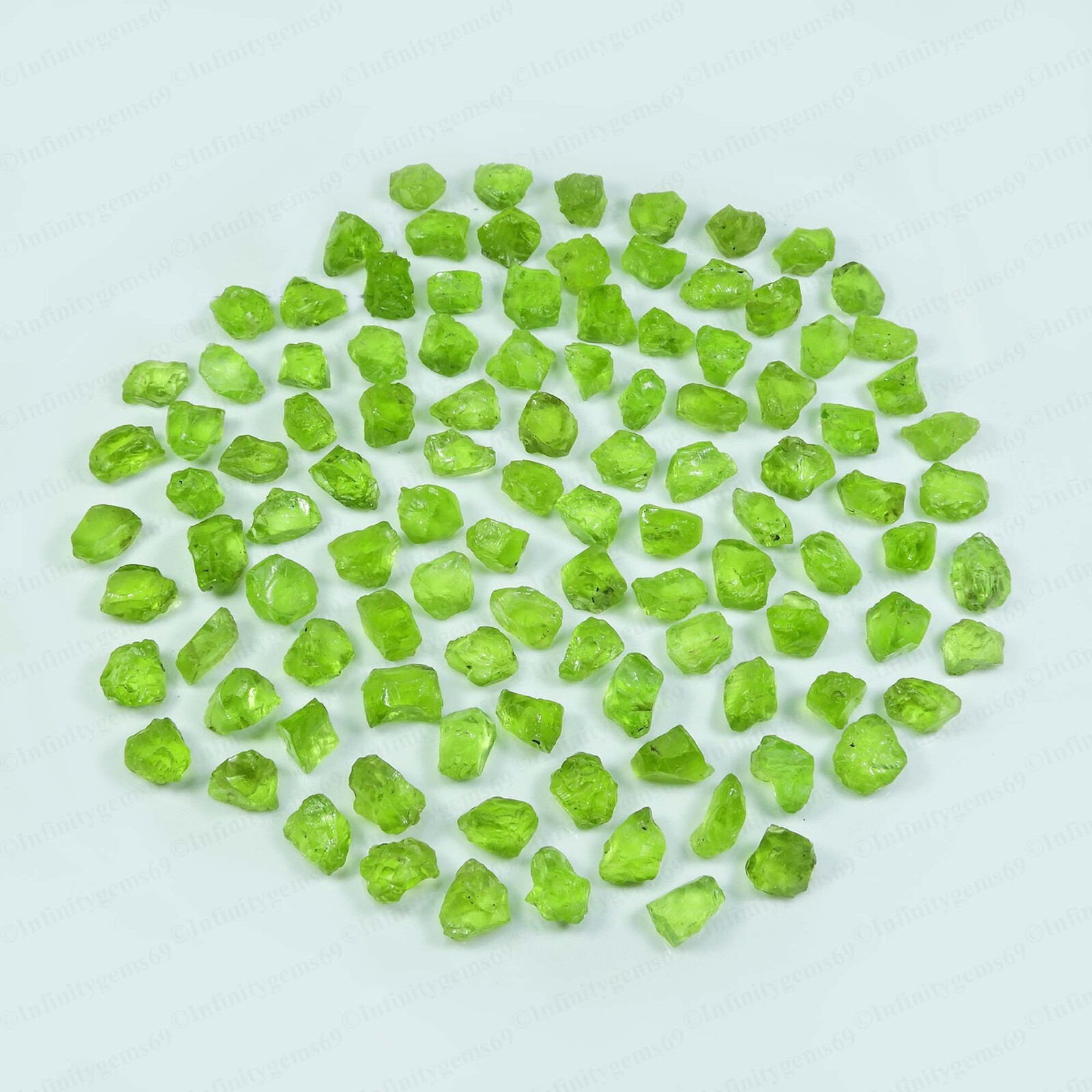 Natural Peridot Loose Gemstone Bright Green Crystal Rough Stone Jewelry Making