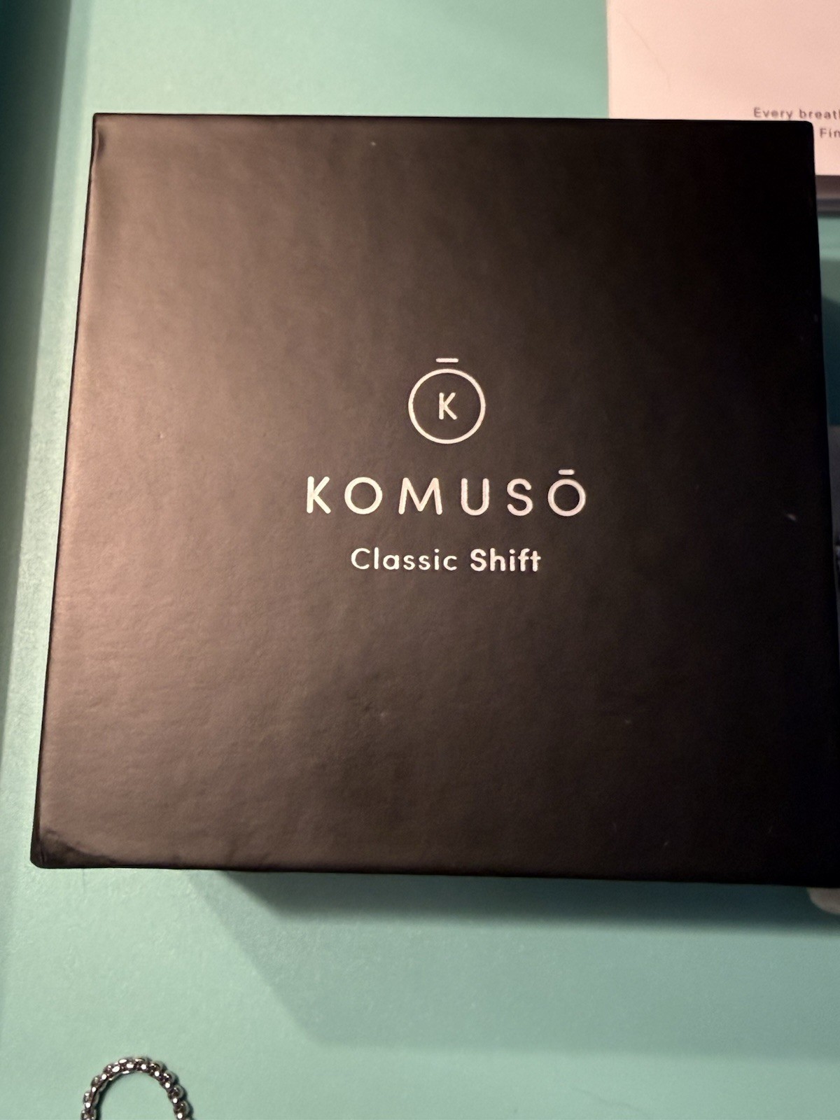 Komuso Classic Shift Breathing Necklace Silver Tone Box Pouch Guide