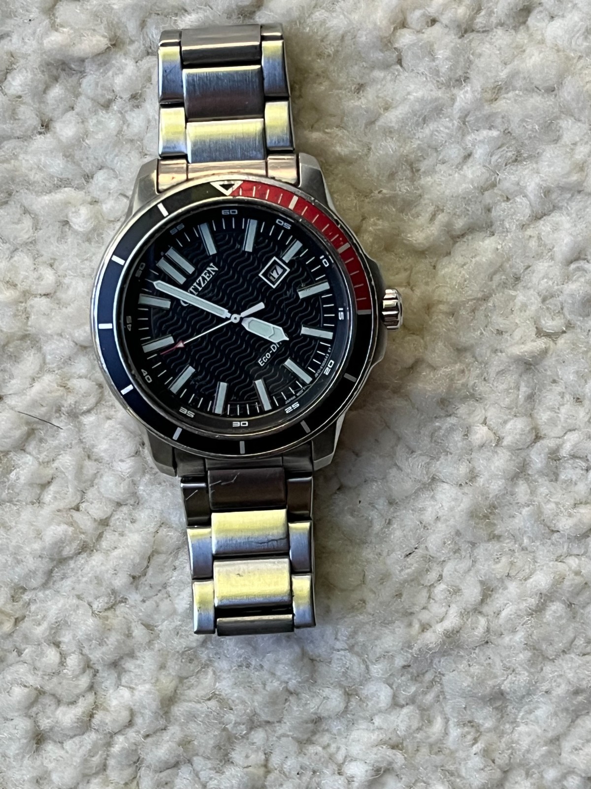 READ DESCRIPTION – Citizen Eco-Drive Sport Black Dial Men’s Watch AW1528-75E