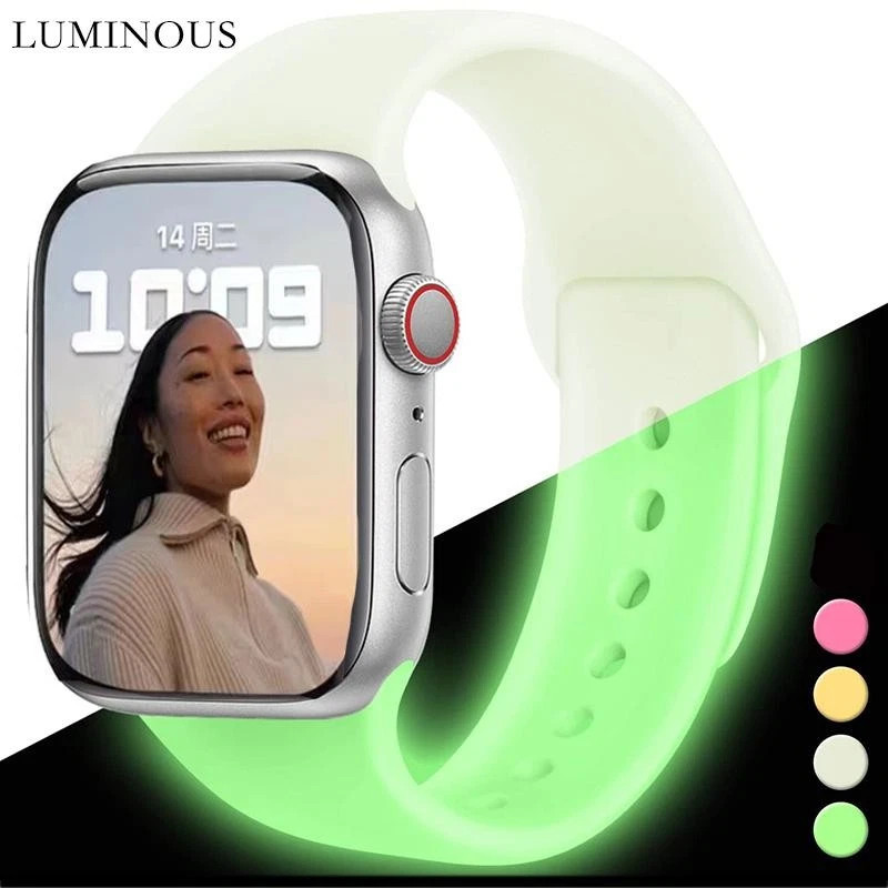 Night Glow Silicone Band Luminous for Apple Watch Strap Iwatch Light in the Dark