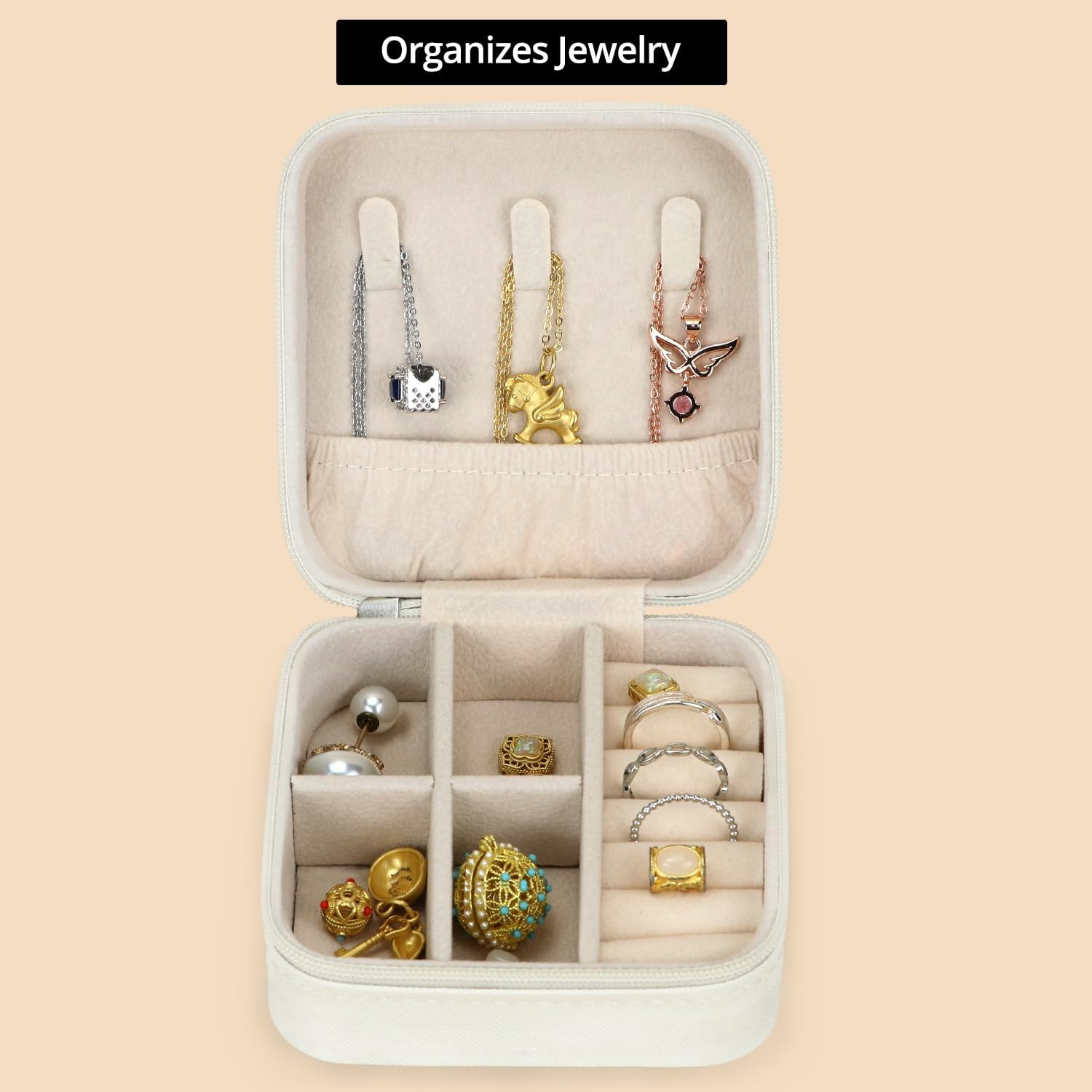 Travel Jewelry Case – 6 Pack Small Jewelry Travel Organizer Box, Compact Bridesm