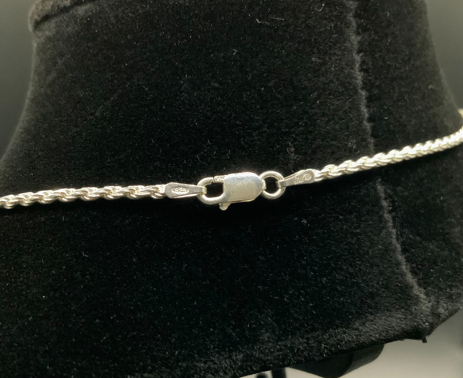 Sterling Silver Twisted Rope Chain Necklace – 18” 1.95mm 6.1g – Italian Made 925