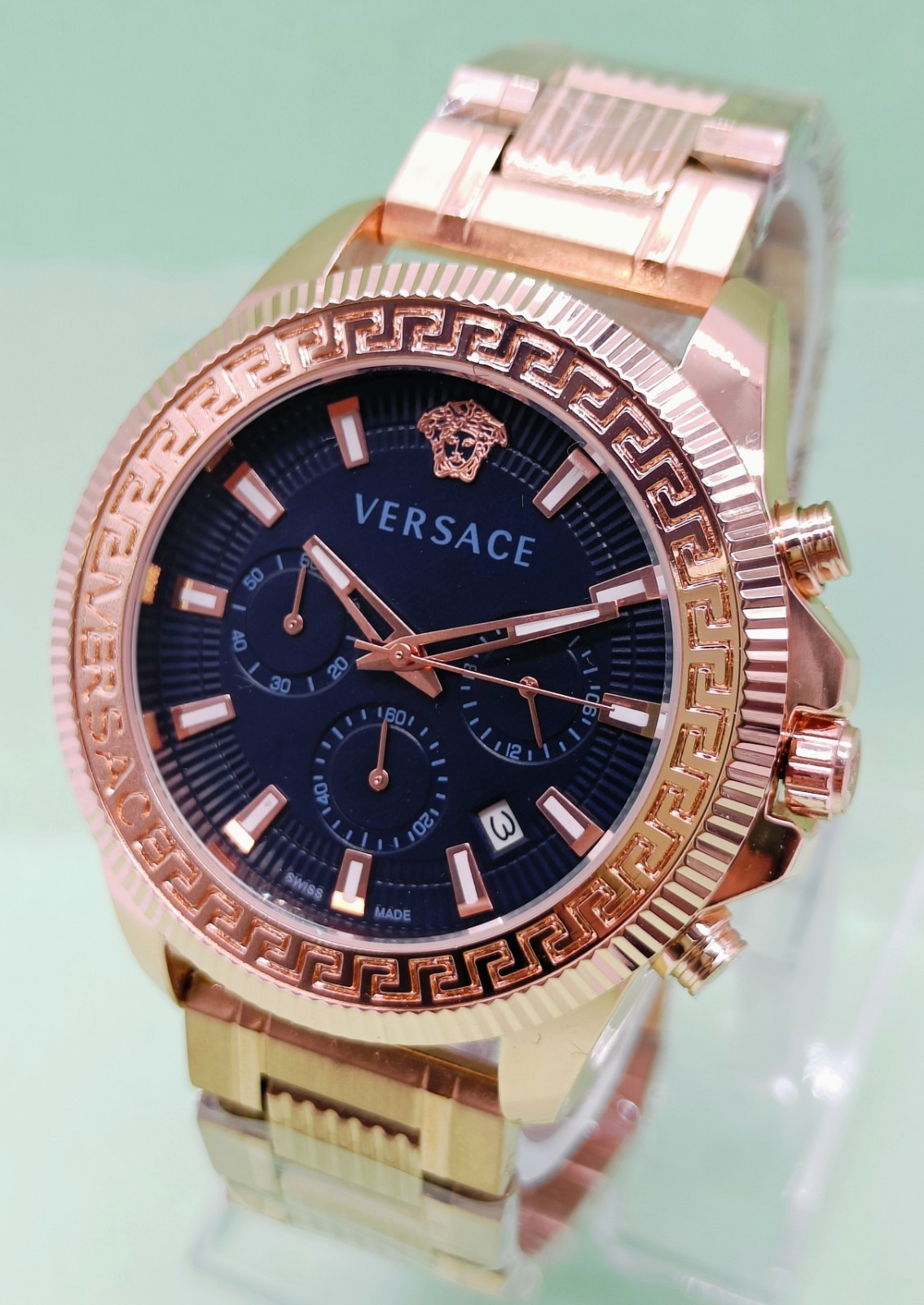 Luxury Versace Chronograph Date Indicator Quartz Analog Men’s Wrist Watch