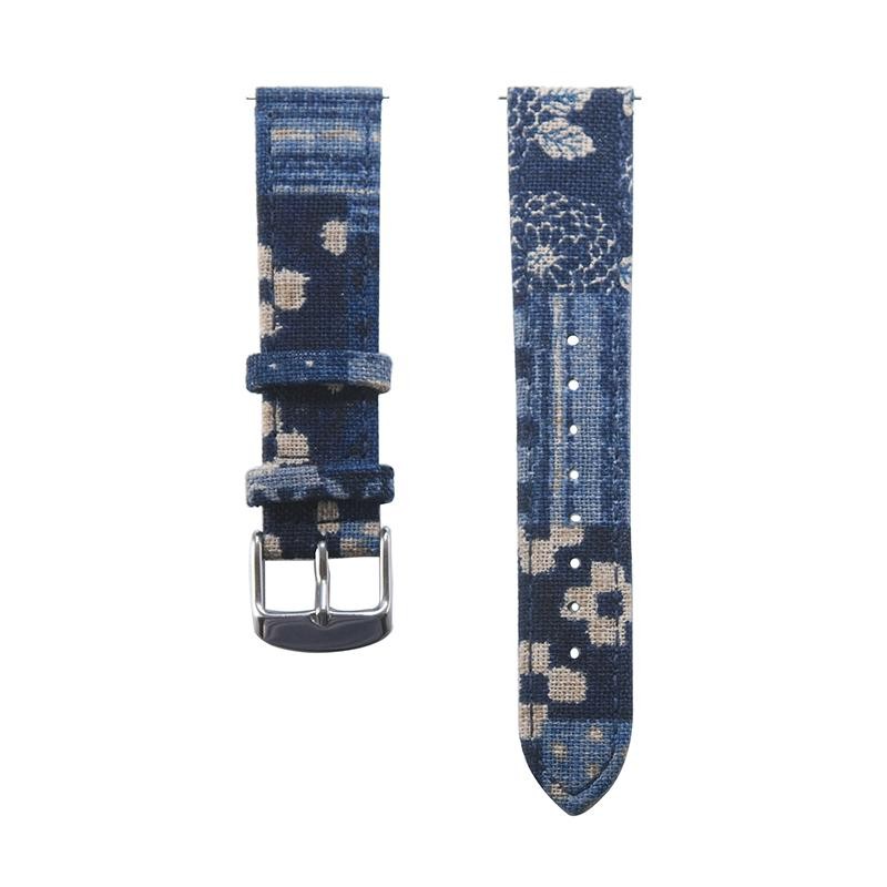 18 20mm 22mm Japanese Vintage Indigo Boro Quick Release Watch Strap Watchbands