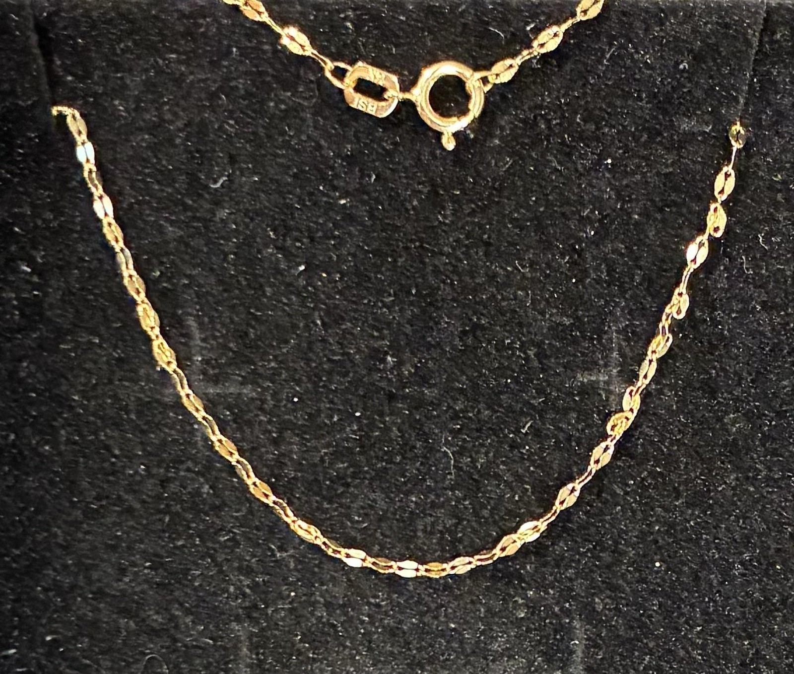 Mirror Link Chain Bracelet 6.75in Solid 14kt Yellow Gold Sparkly Dainty New