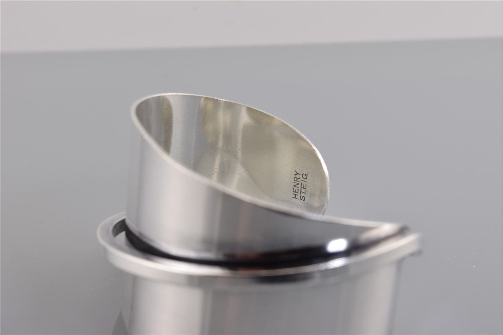 RARE Henry STEIG Sterling Silver Modernist Statement Cuff 925 Bracelet 50g 6.5″