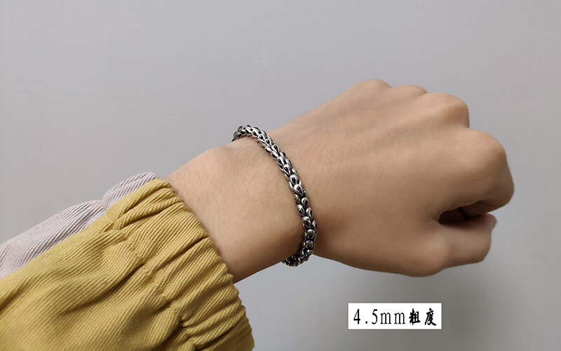 Real 925 Sterling Silver Bracelet Women Men Phoenix Link Dragon Head Bracelet