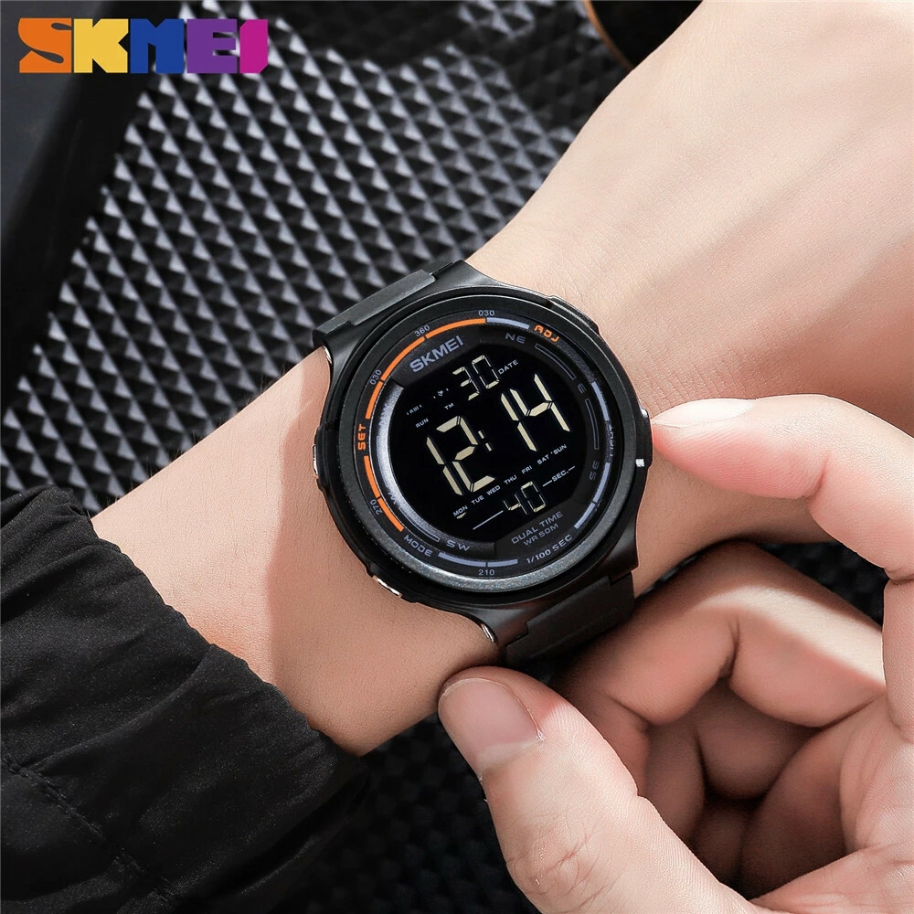 SKMEI Men Sport Watches Countdown Electronic Watch Military Digital Wristwatch