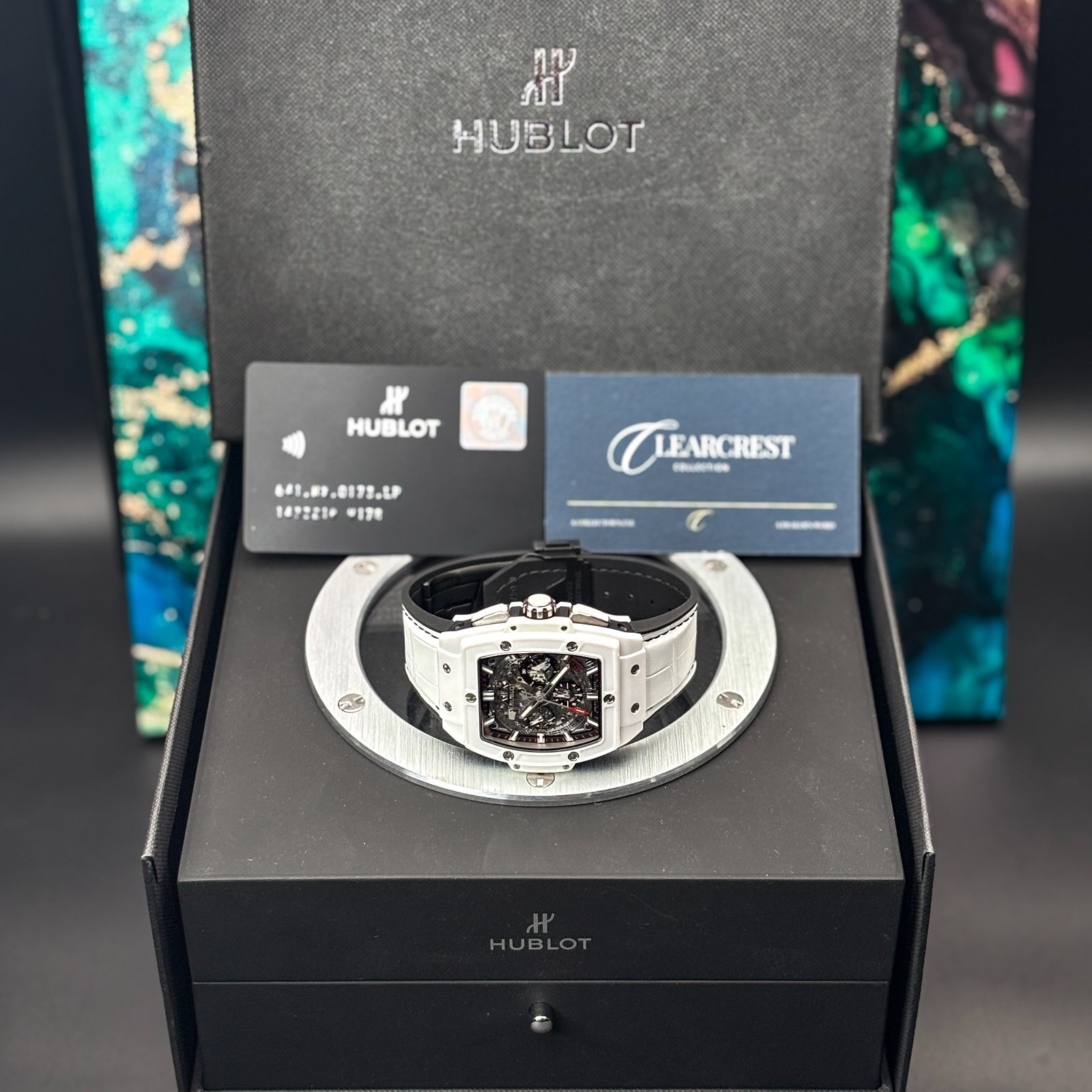 Hublot Spirit of Big Bang White Ceramic Alligator 42mm Skeleton 641.HX.0173.LR