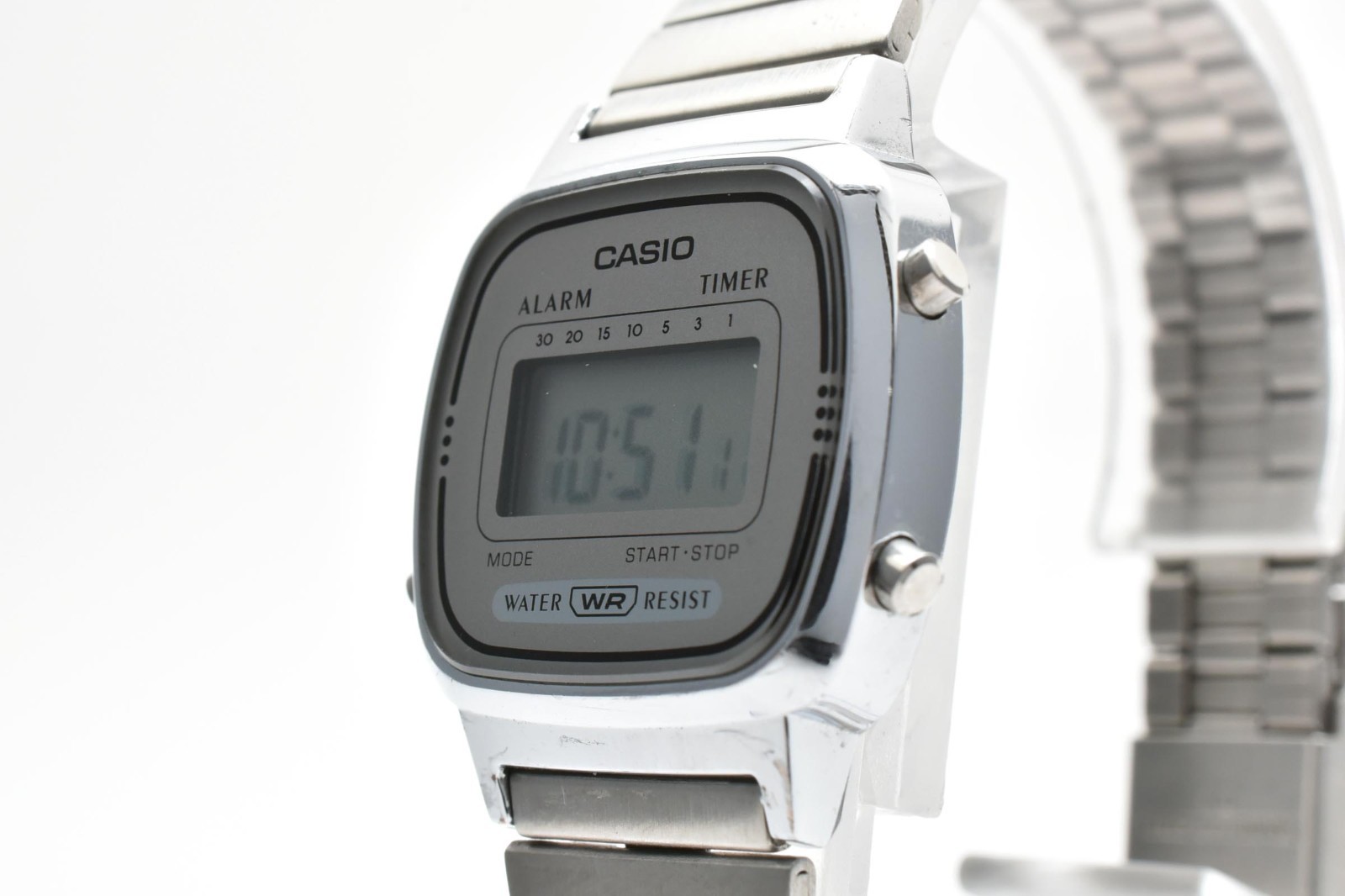【EXC+５】CASIO LA670WE Digital Alarm Chronograph Quartz Women’s Watch Silver CHINA