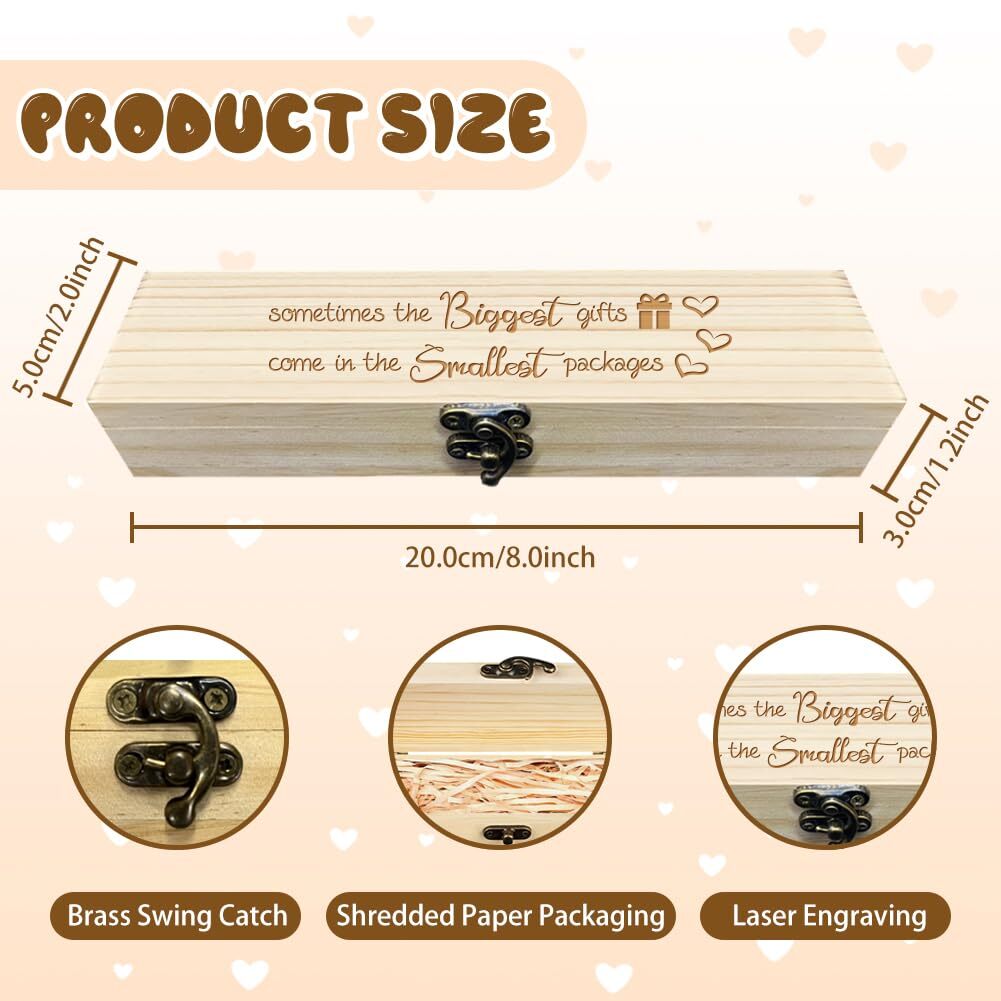 Pregnancy Wooden Announcement Gifts Pregnancy Test Keepsake Box Laser Engravi…