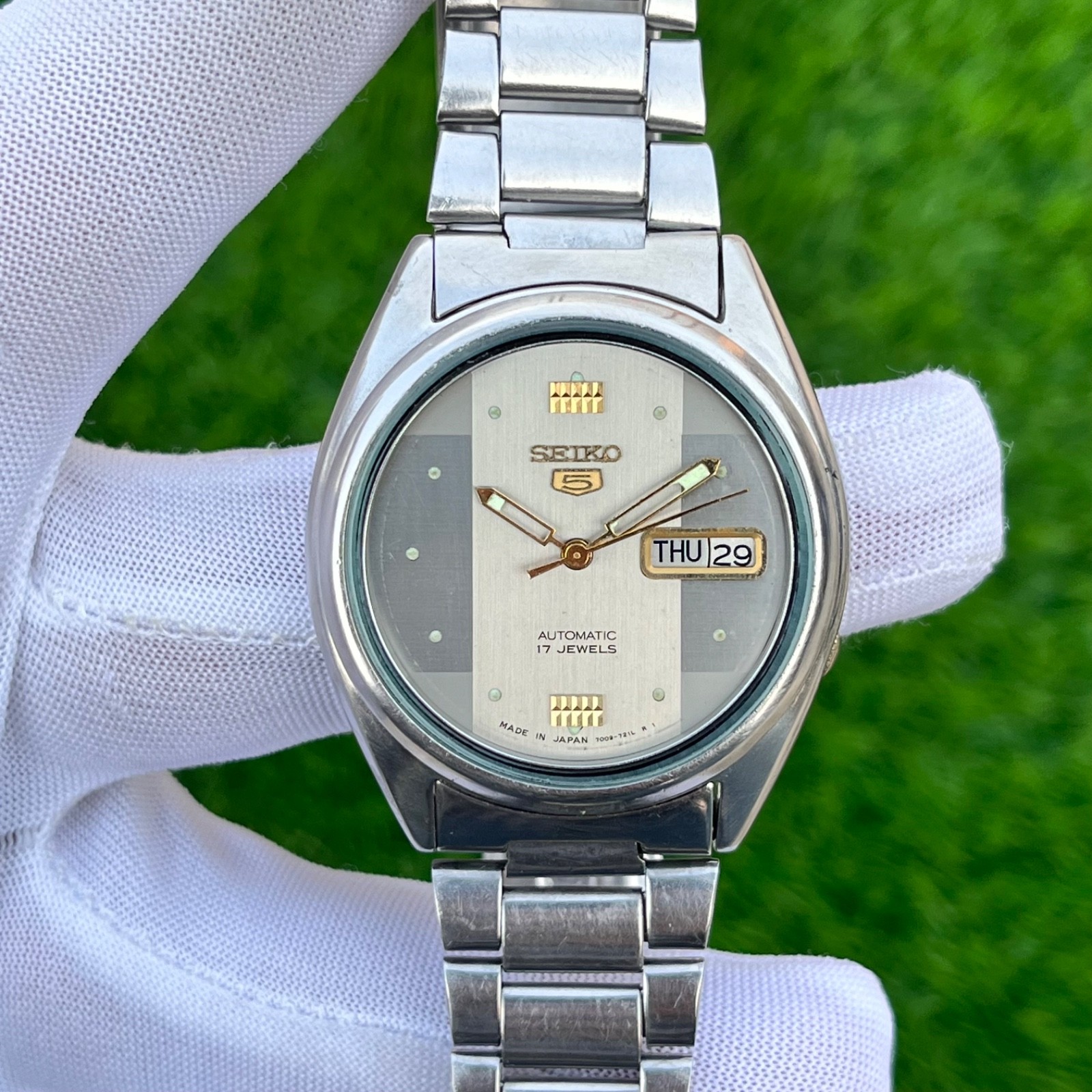 Vintage Seiko 5 Automatic Dress Formal Japan Made Men’s Watch 7009-821J