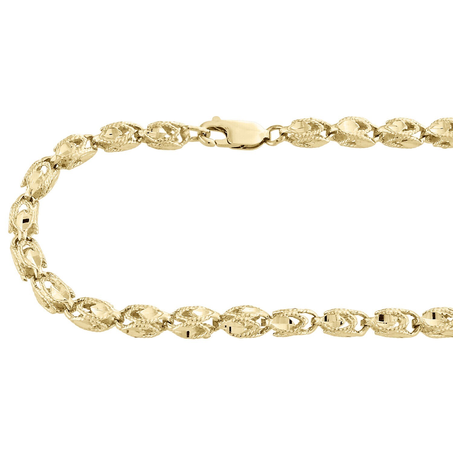 10k Yellow Gold 20″ Diamond Cut Turkish Rope Link Chain Necklace 3 MM 11 Grams