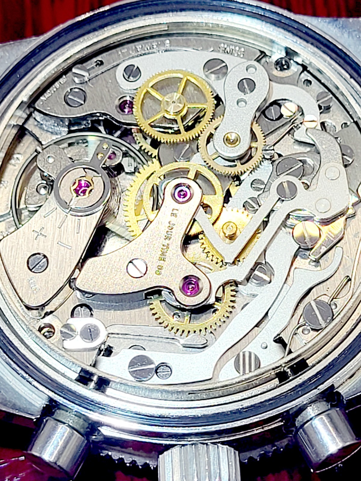Le Jour Triton 2-Reg Chronograph Original Dial Landeron 248 Vintage 1960s N.MINT