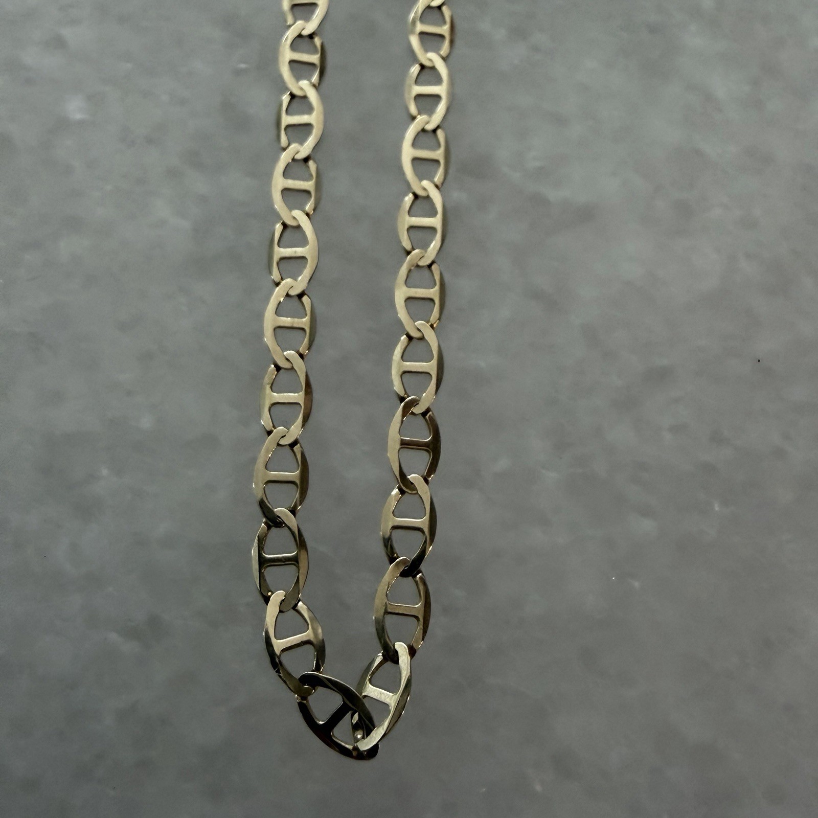 5.06g 10k Anchor Link Yellow Gold Chain Necklace 25.5” Italy ACA 3mm