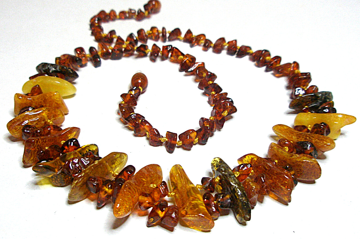 Genuine Baltic Amber Multicolor Women’s Necklace Boho Statement 52 cm – 20.5”
