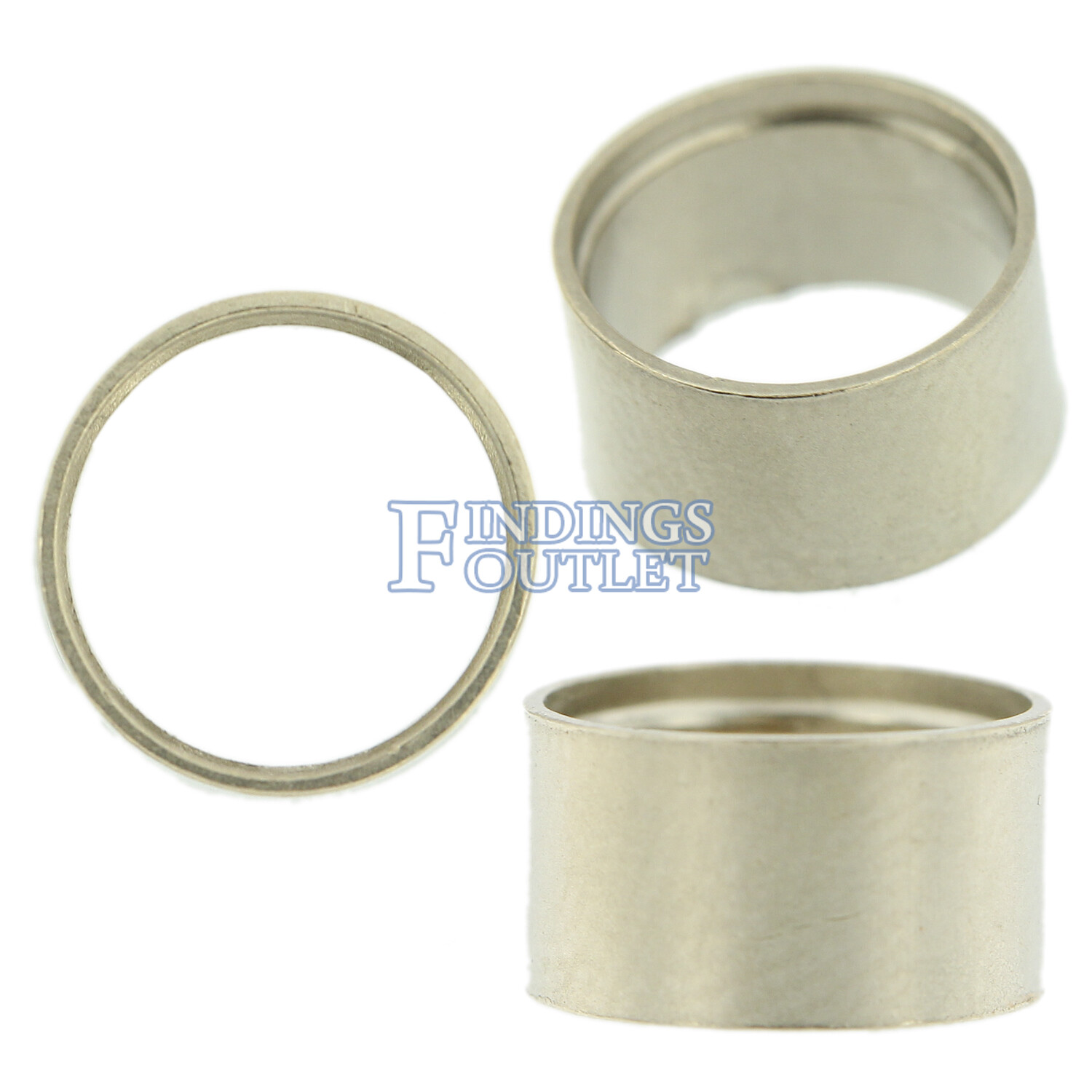 14K White Gold Round Tall Tube Bezel Head Setting Mounting 0.03ct – 3.50ct USA