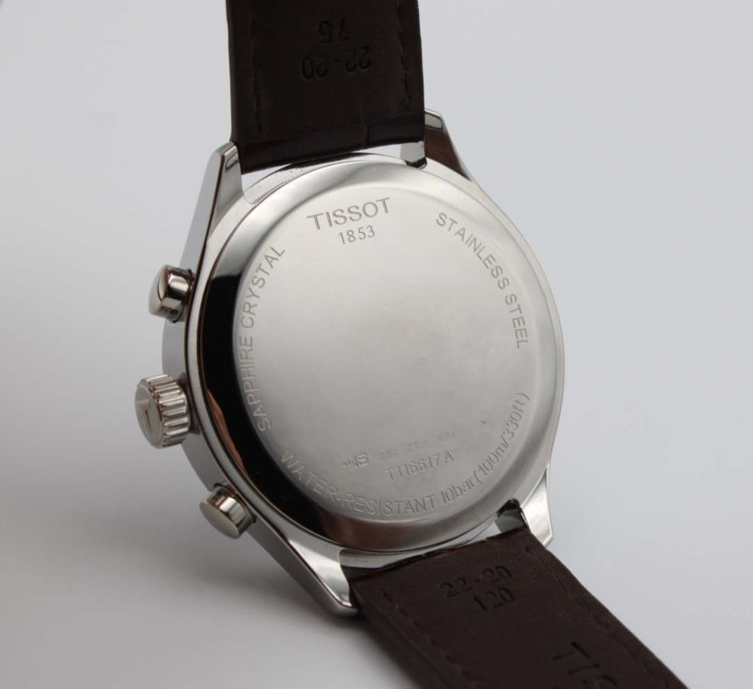 Tissot 45 MM Chrono XL Classic Blue Dial Leather Men’s Watch T116.617.16.047.00