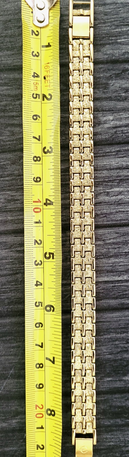 Rare Elgin Gold Nugget Men’s Fashion Bracelet With All Links