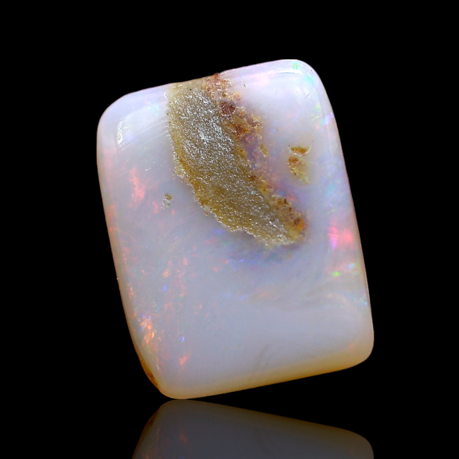 3.00 Cts Natural Square Fire Opal Spiritual Cabochon Gemstone 11x9x3 mm