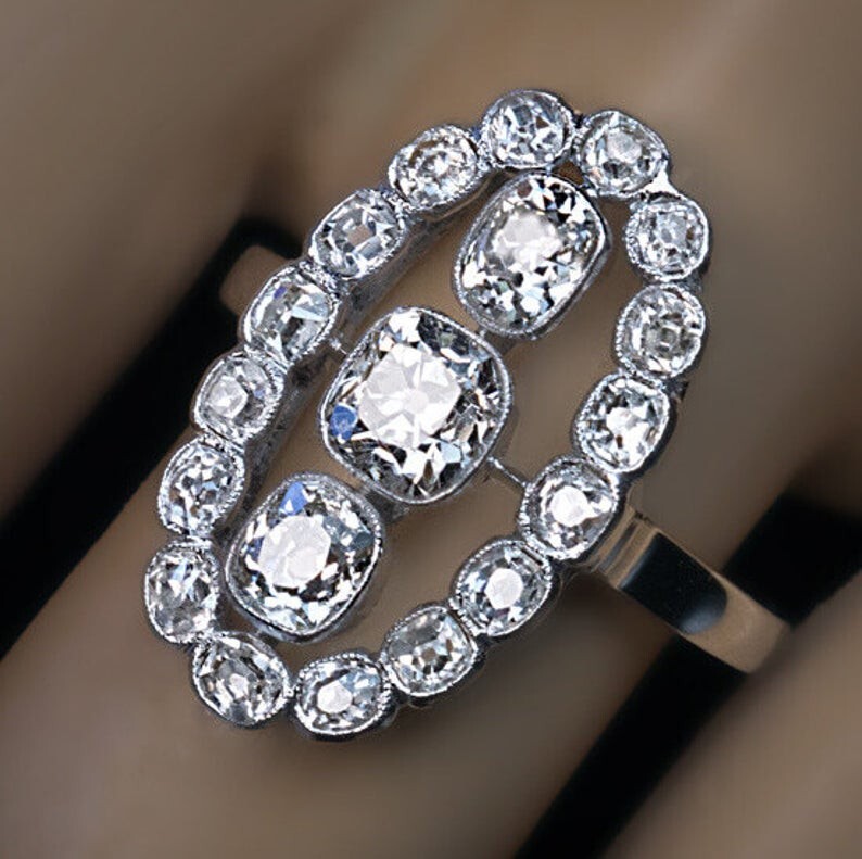 2.50 CT CZ Authentic Victorian Style Engagement Ring Silver Plated Elegant Ring