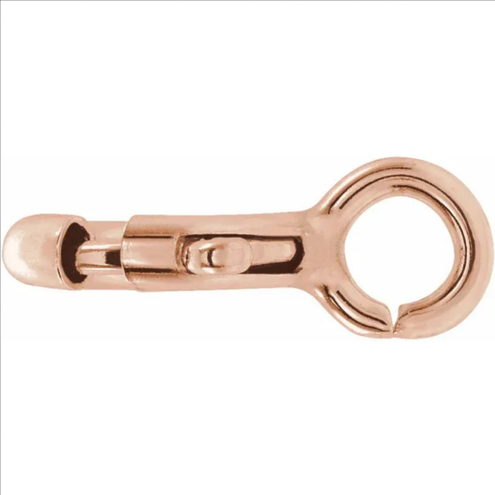5mm STANDARD WEIGHT 14k Rose Pink Solid Gold Spring Ring Clasp OPEN Jump USA