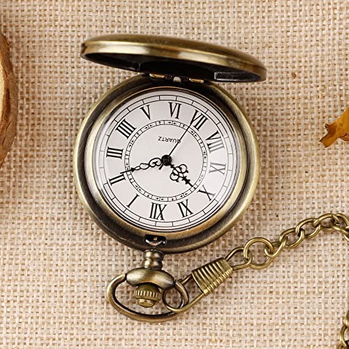 Smooth Pocket Watch Alloy Steel Quartz Roman/Arabic Numerals with 37cm CF1004