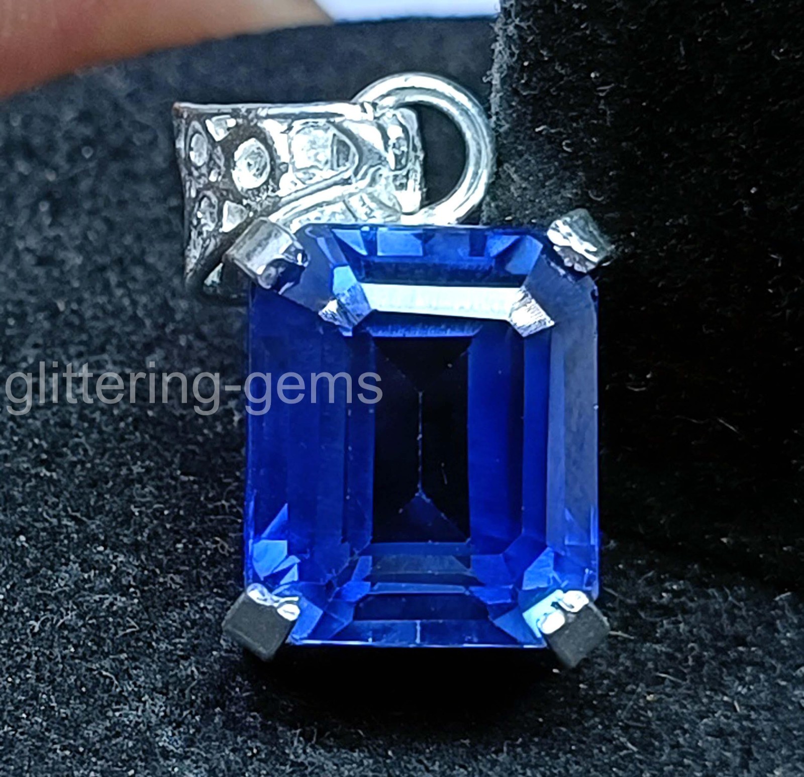 IGL Certified 25.0 Ct Natural Sapphire 925 Silver Pendant Loose Gemstone 5JOU